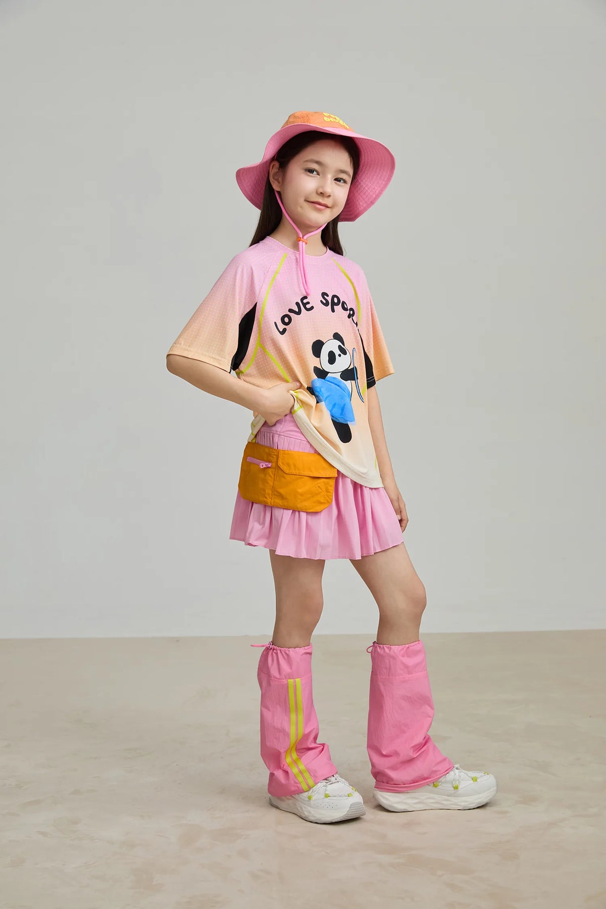 Poco Blush Pleated Skort with Detachable Belt Bag