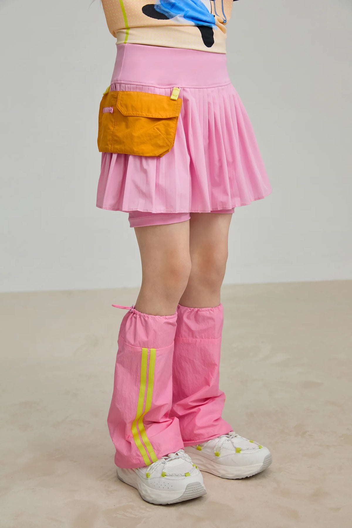 Poco Blush Pleated Skort with Detachable Belt Bag