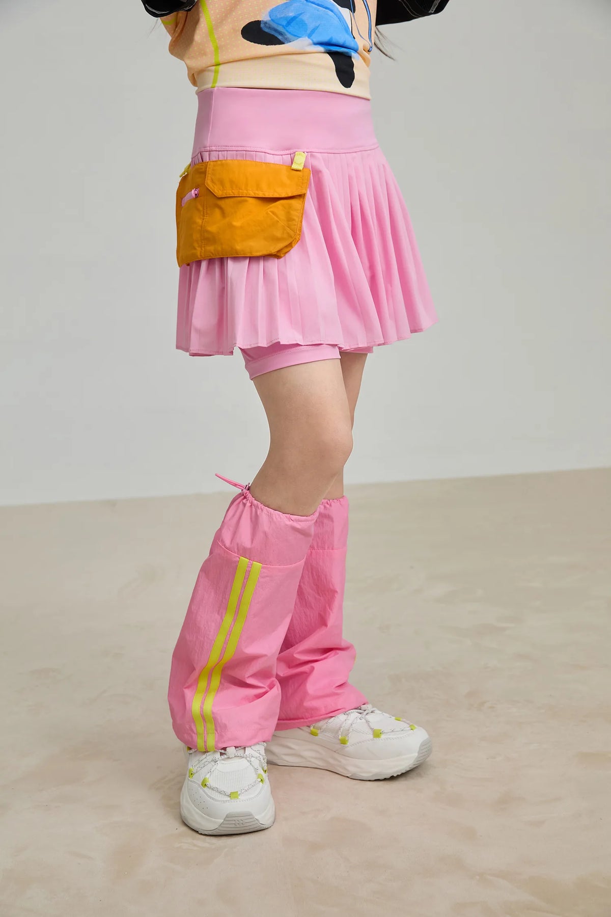 Poco Blush Pleated Skort with Detachable Belt Bag