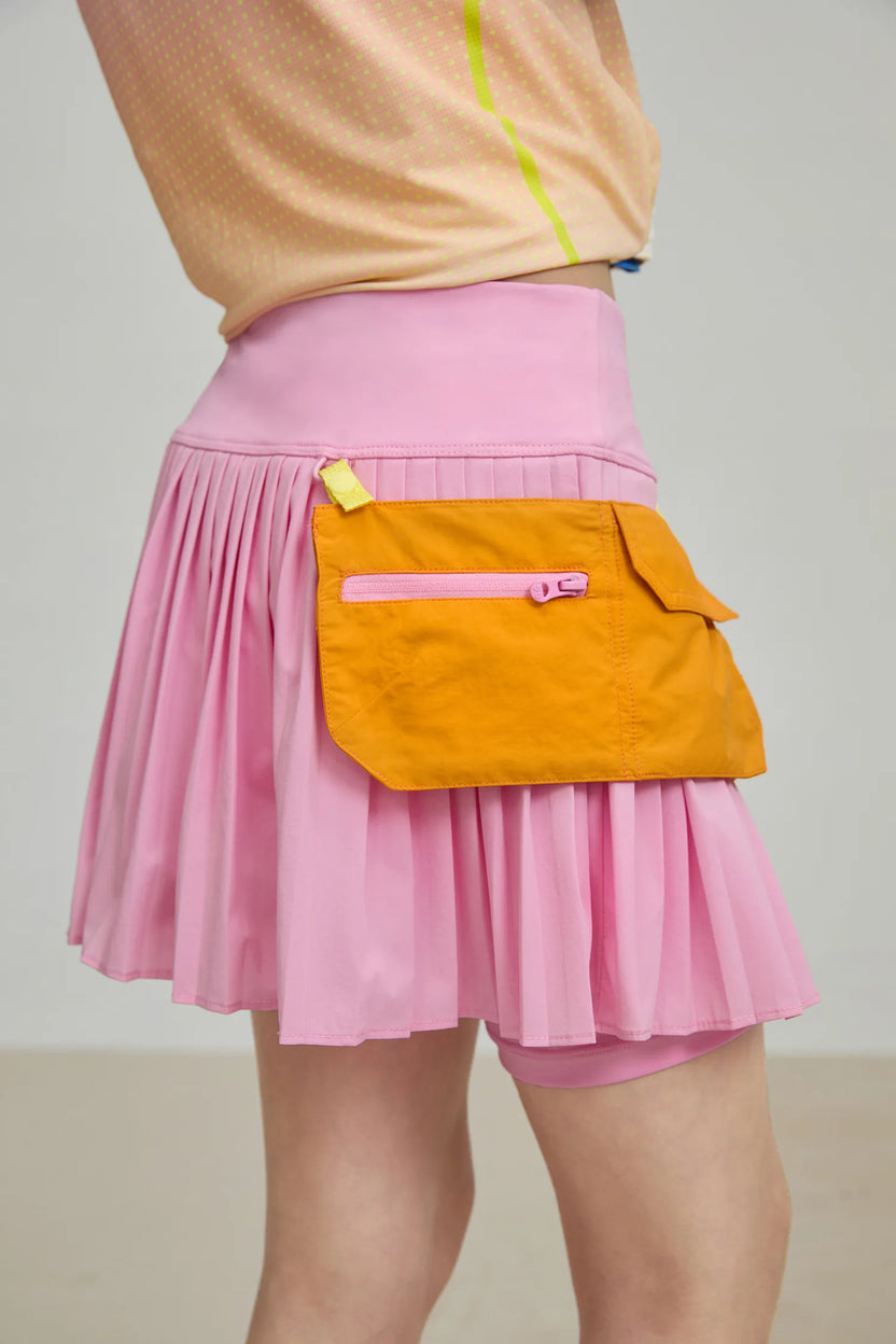 Pleated Skort with Detachable Belt Bag by Poco Blush, image 20