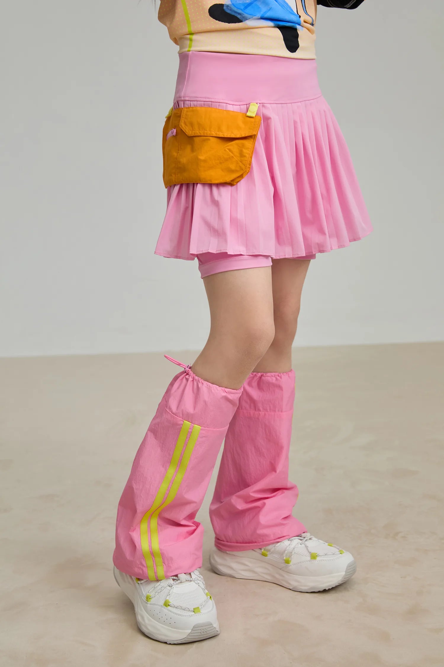 Poco Blush Pleated Skort with Detachable Belt Bag