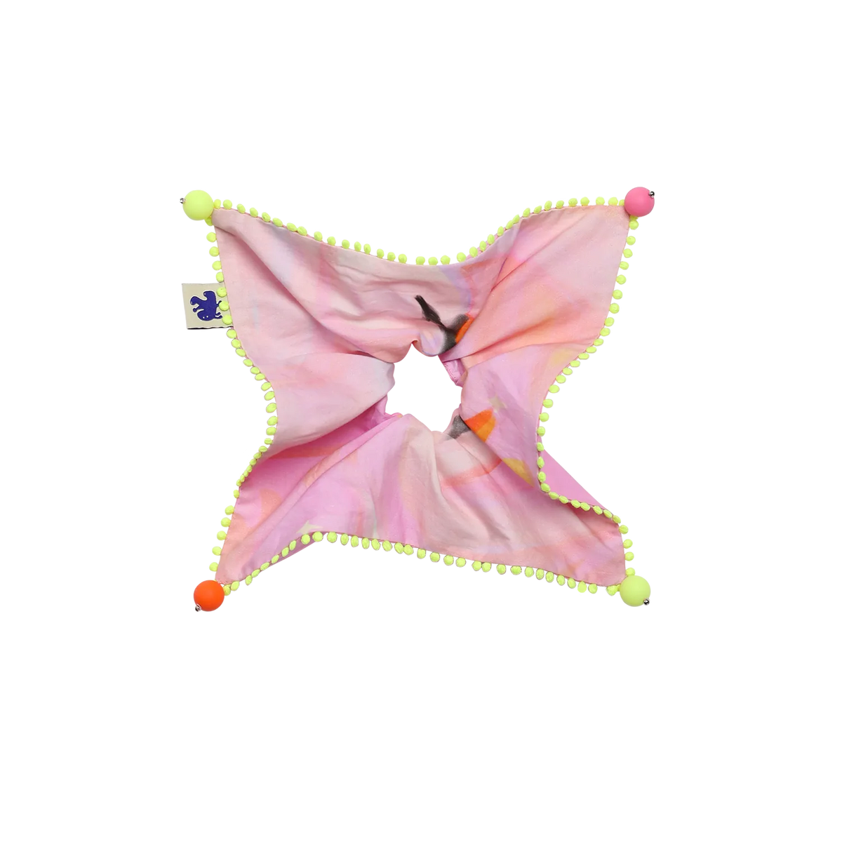 Poco Blush Swan Lake Print Hair Scrunchie