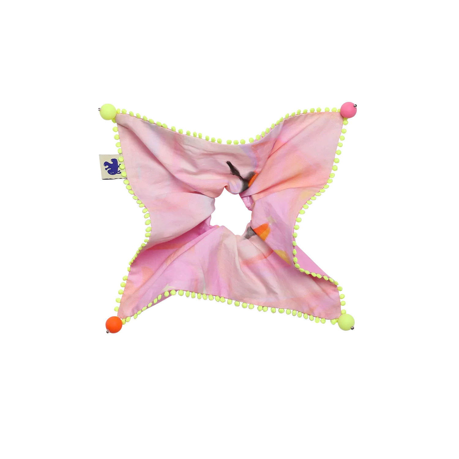 Poco Blush Swan Lake Print Hair Scrunchie