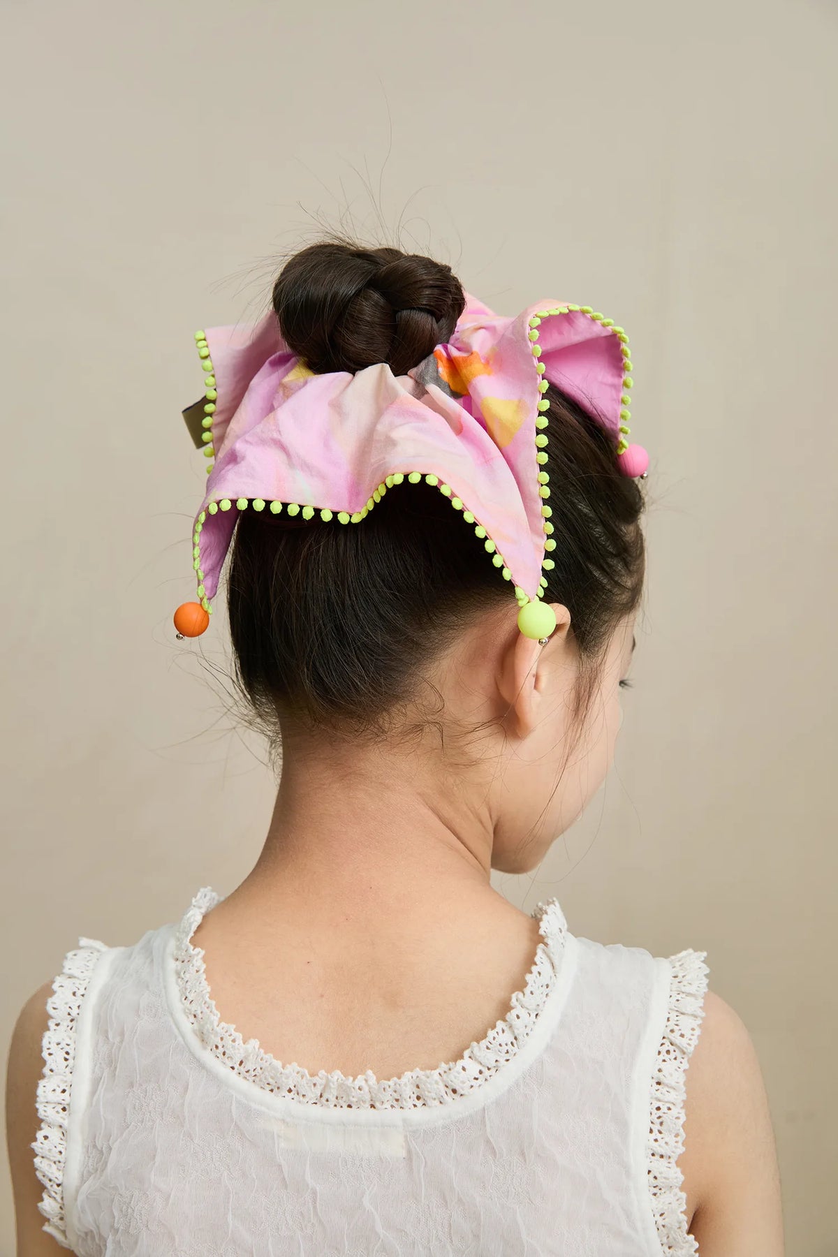 Poco Blush Swan Lake Print Hair Scrunchie