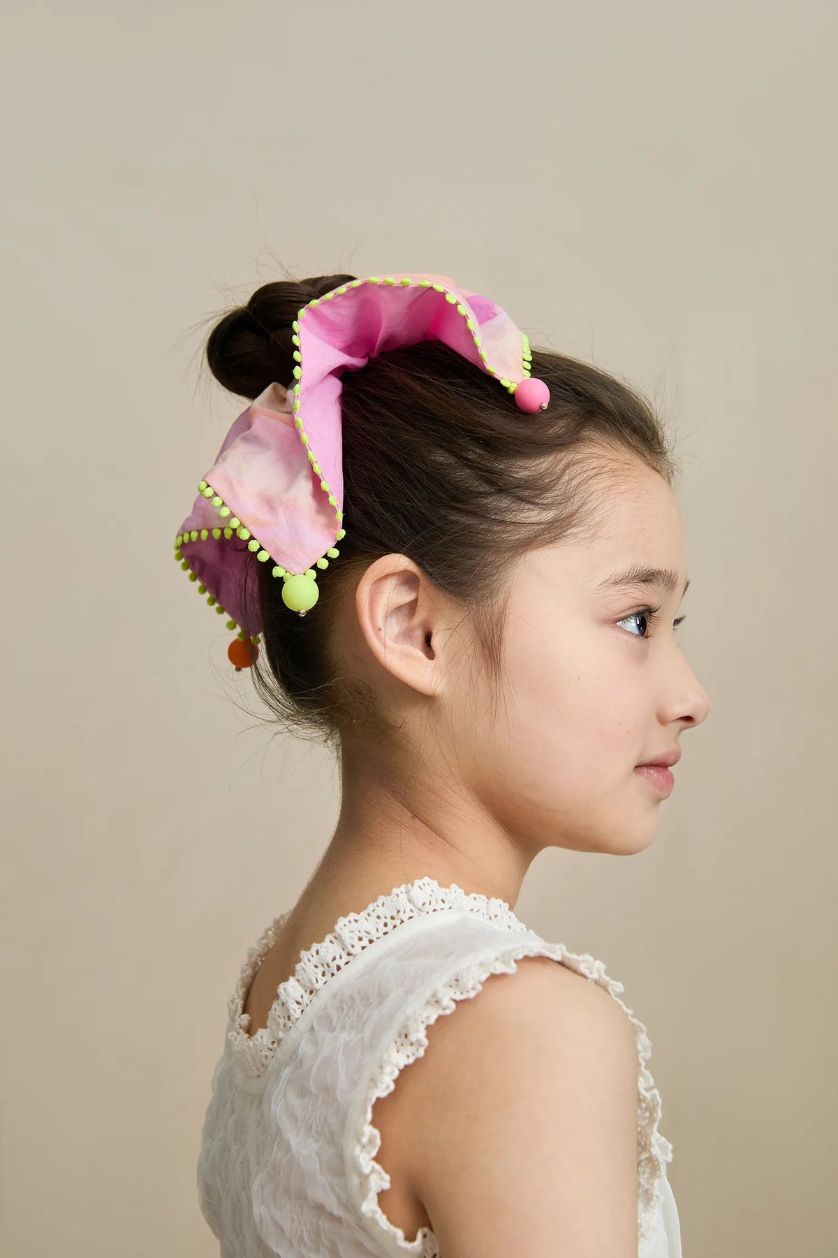 Poco Blush Swan Lake Print Hair Scrunchie