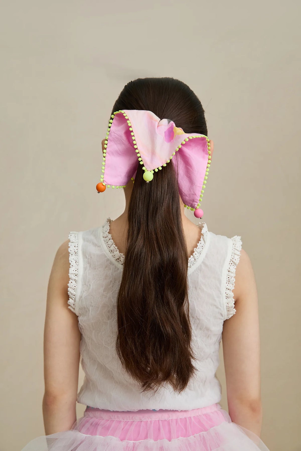Poco Blush Swan Lake Print Hair Scrunchie