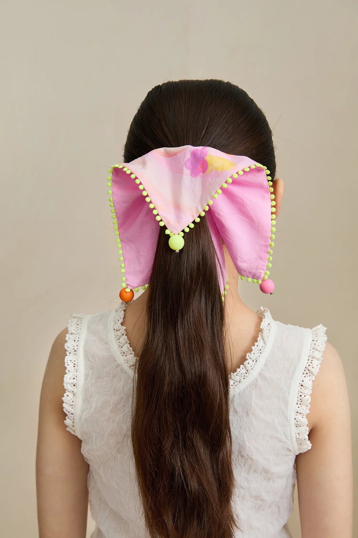 Poco Blush Swan Lake Print Hair Scrunchie