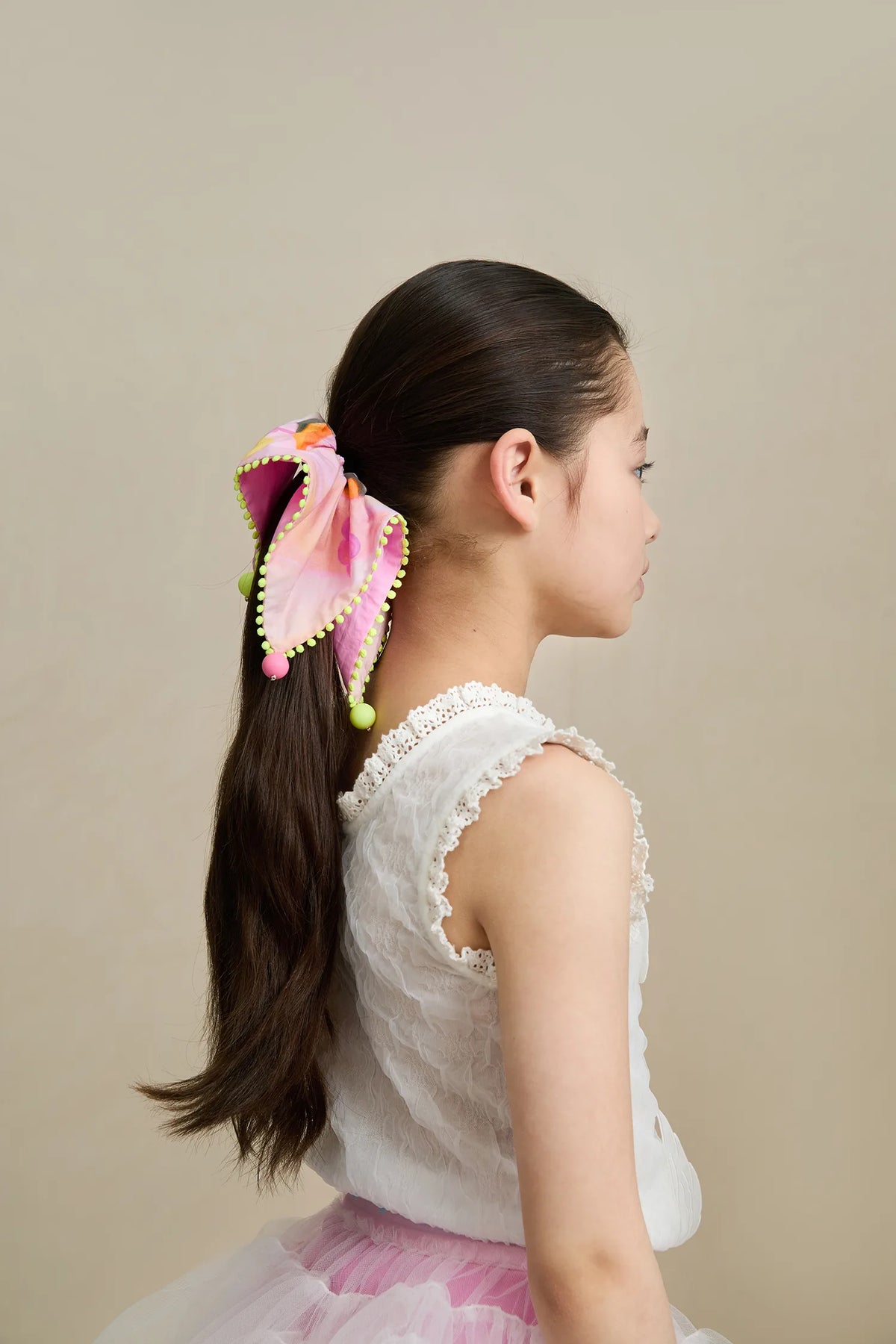 Poco Blush Swan Lake Print Hair Scrunchie