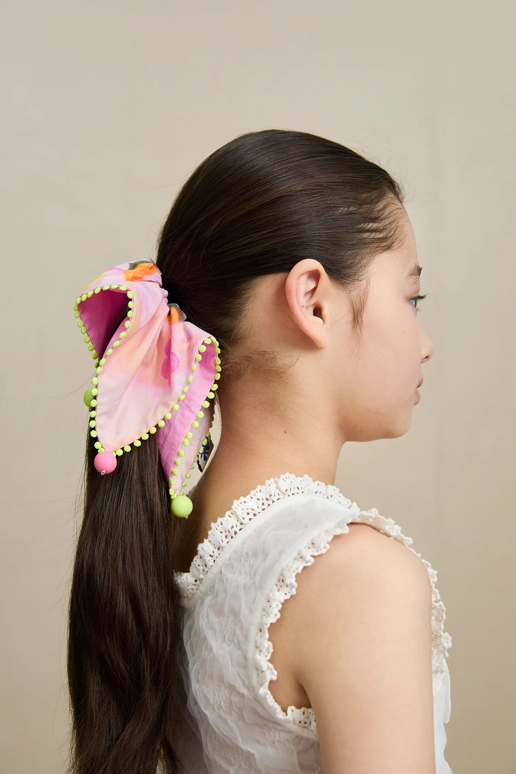 Poco Blush Swan Lake Print Hair Scrunchie