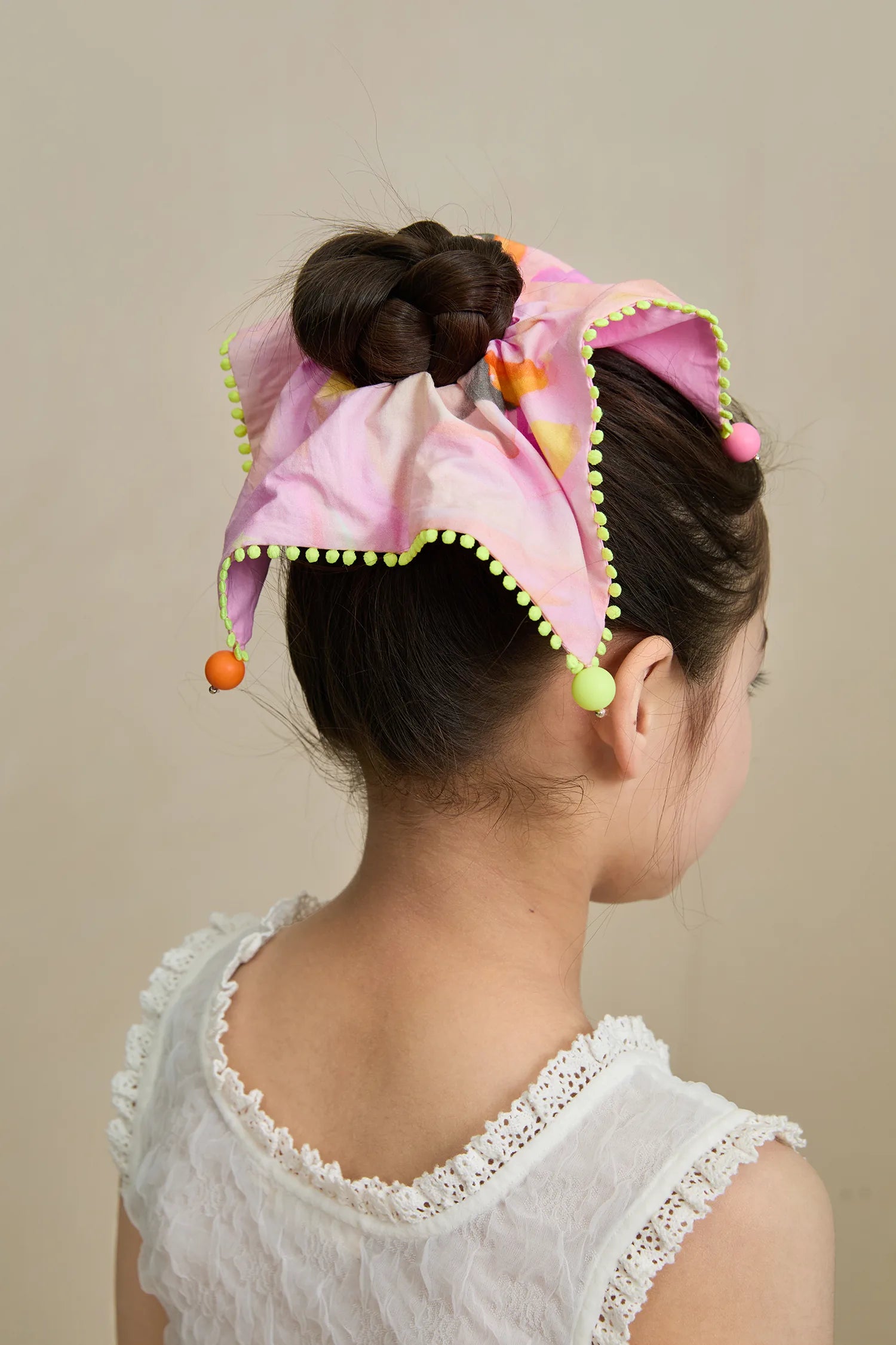 Poco Blush Swan Lake Print Hair Scrunchie