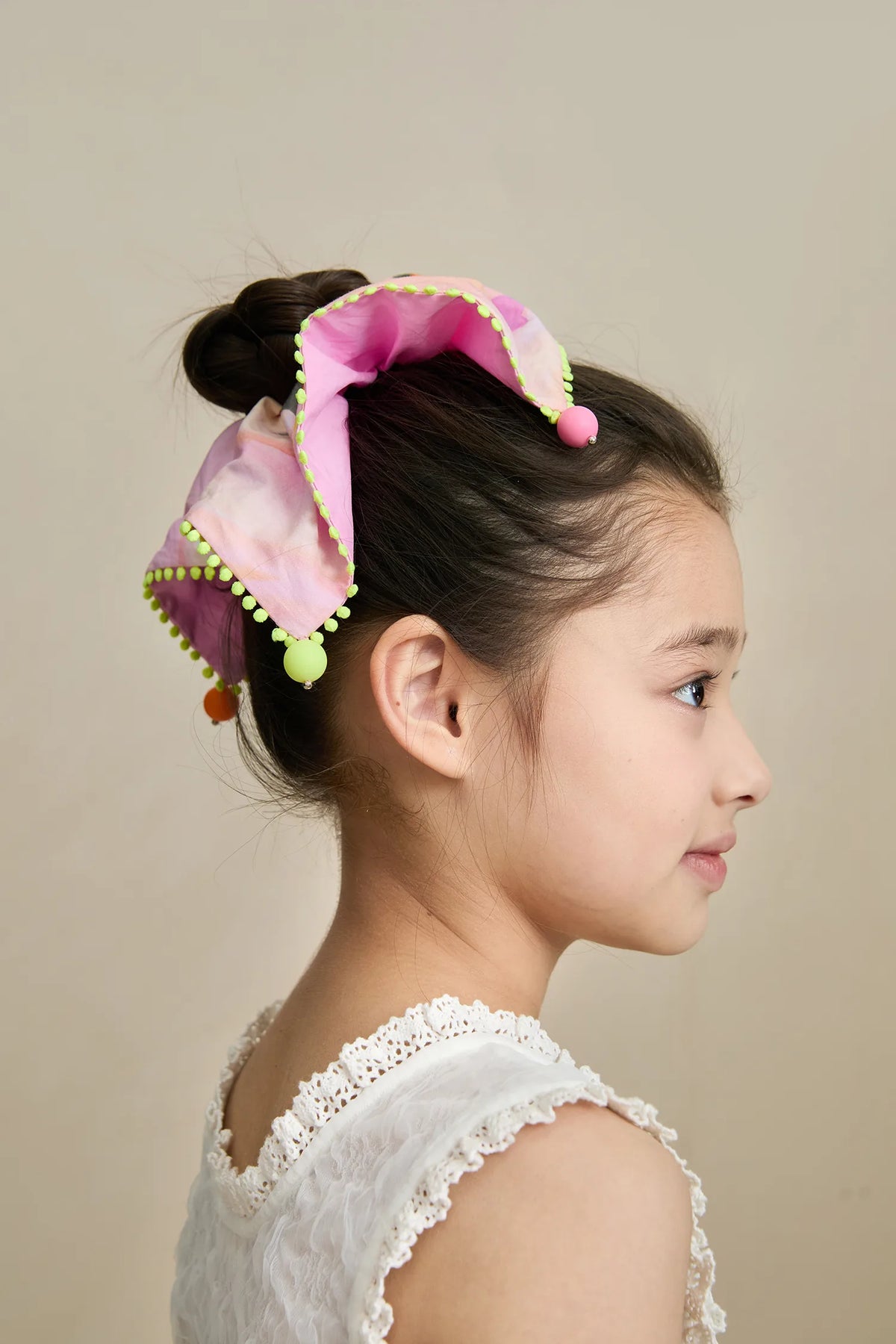 Poco Blush Swan Lake Print Hair Scrunchie