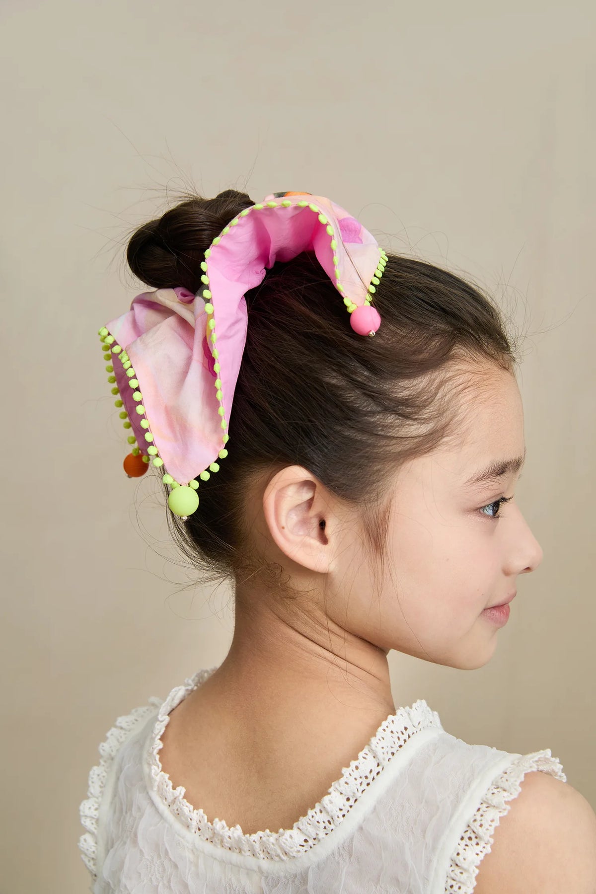 Poco Blush Swan Lake Print Hair Scrunchie