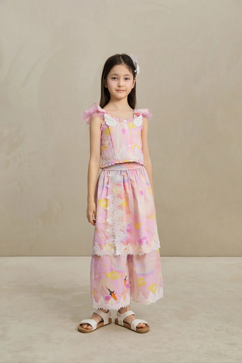 Swan Wing Smocked Strap Top by Poco Blush, image 8