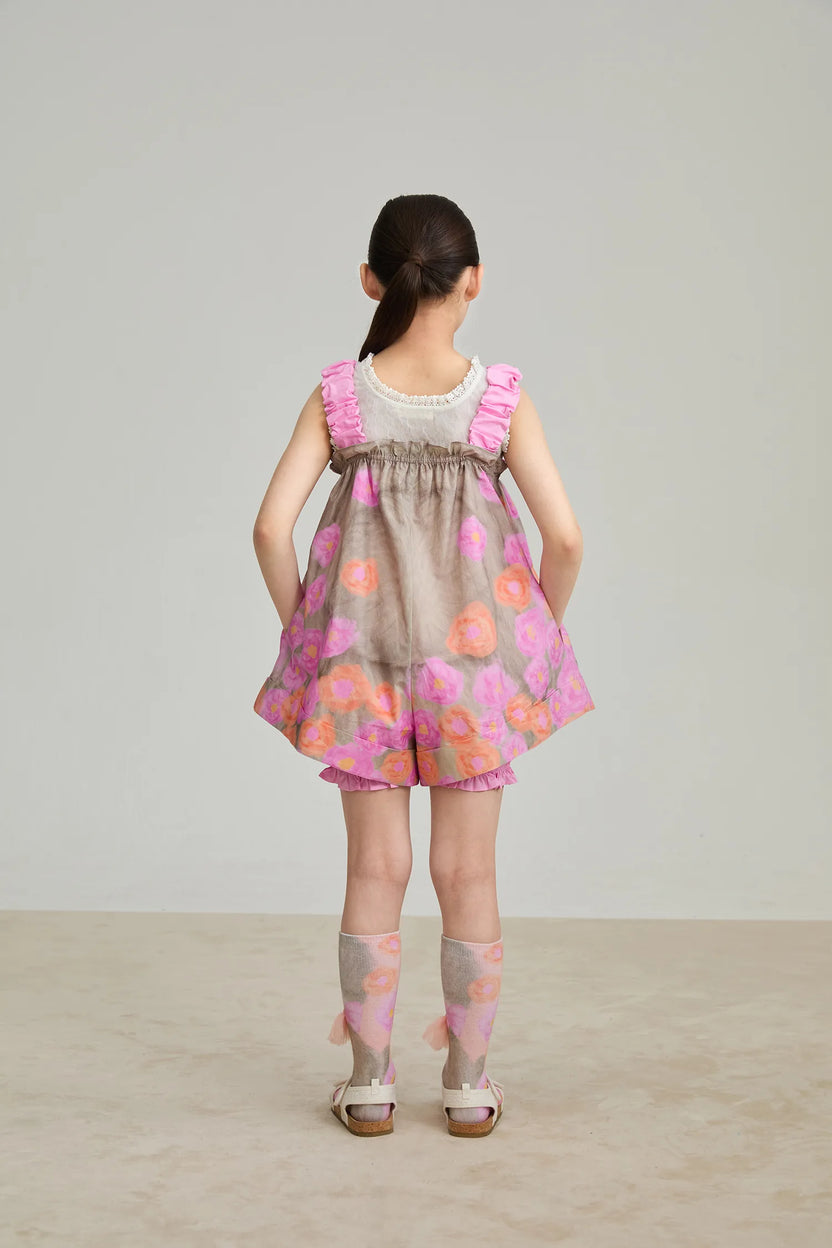 Poco Blush Fairy-Garden Skirted Romper