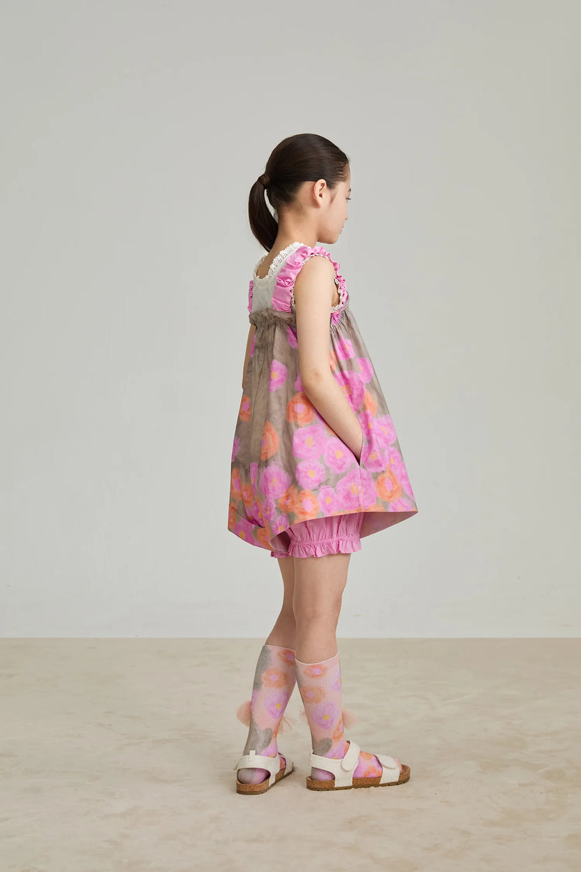 Poco Blush Fairy-Garden Skirted Romper