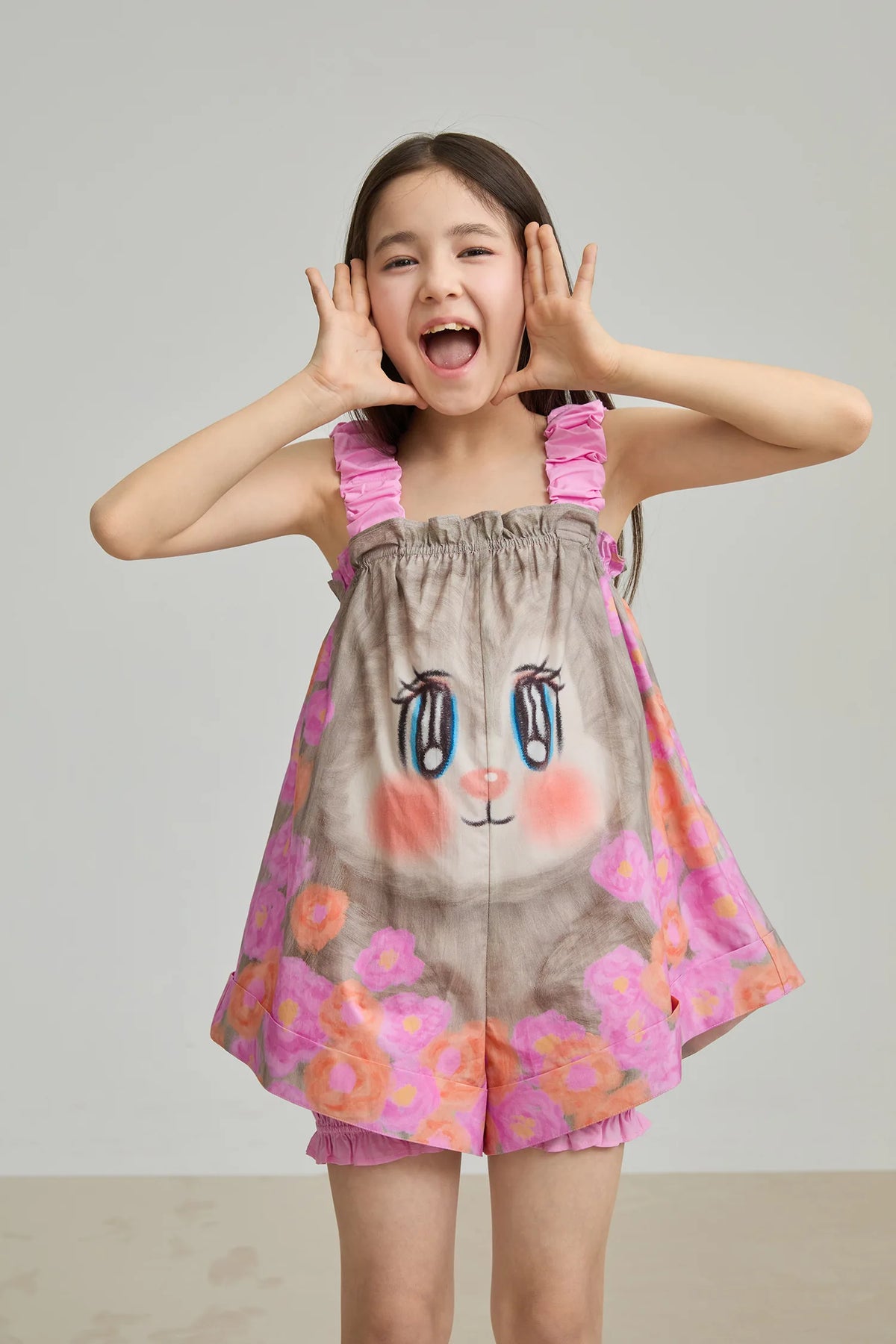 Poco Blush Fairy-Garden Skirted Romper