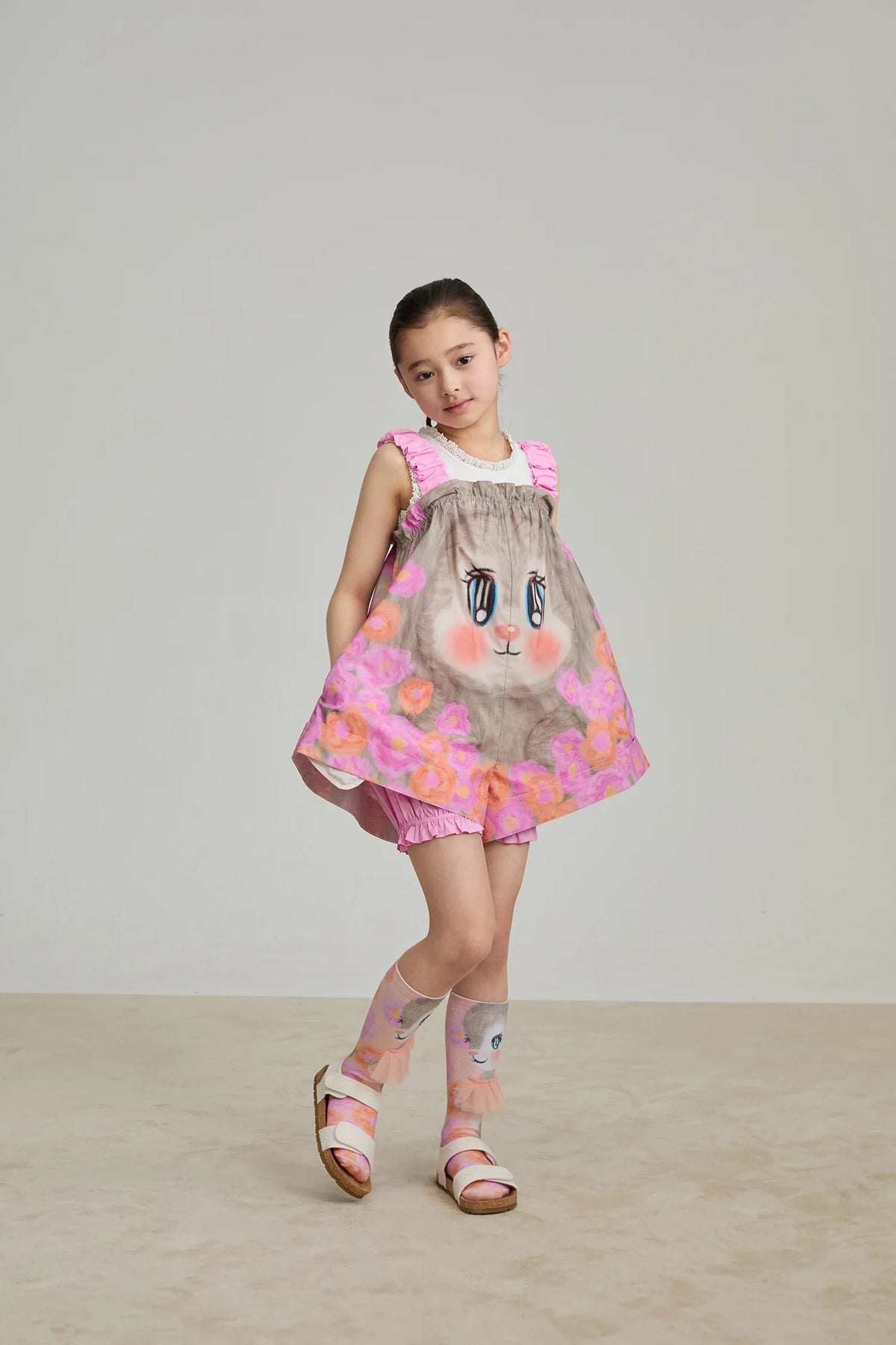 Poco Blush Fairy-Garden Skirted Romper
