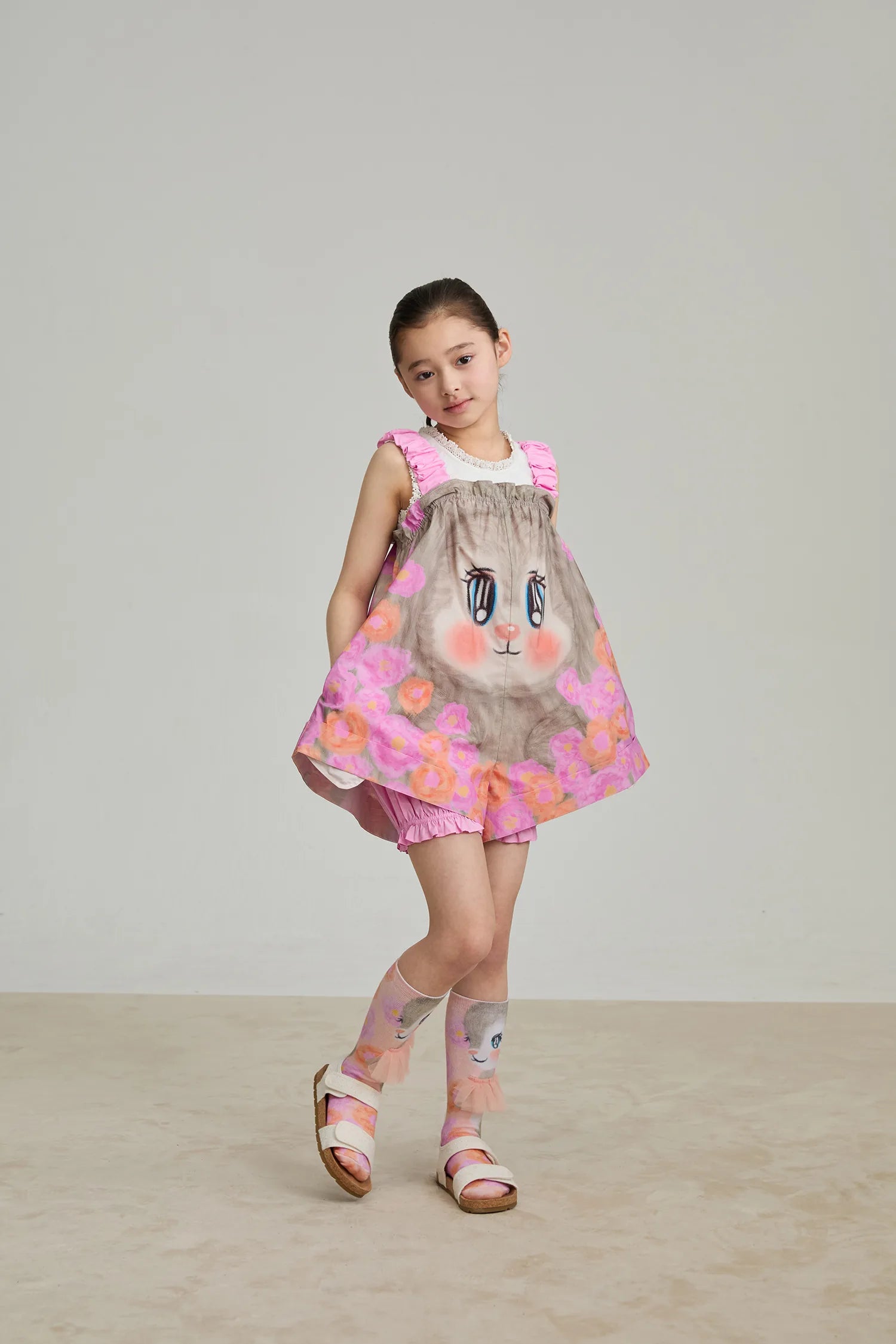 Poco Blush Fairy‑Garden Romper Skirt‑Short