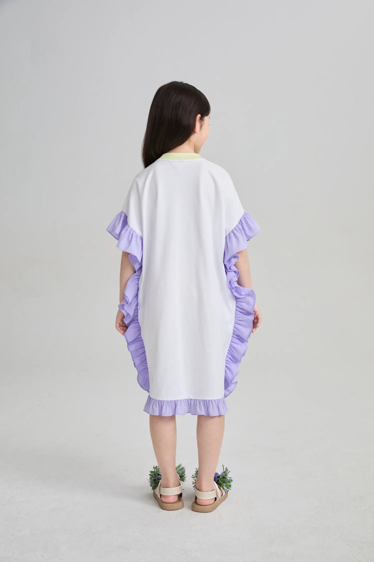 Poco Blush Mermaid Cat Hawaiian Ruffle Dress