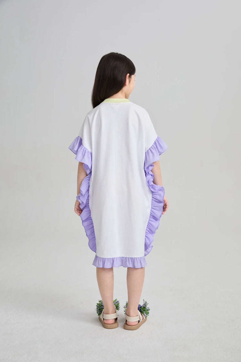 Mermaid Cat Hawaiian Ruffle Dress by Poco Blush, image 20