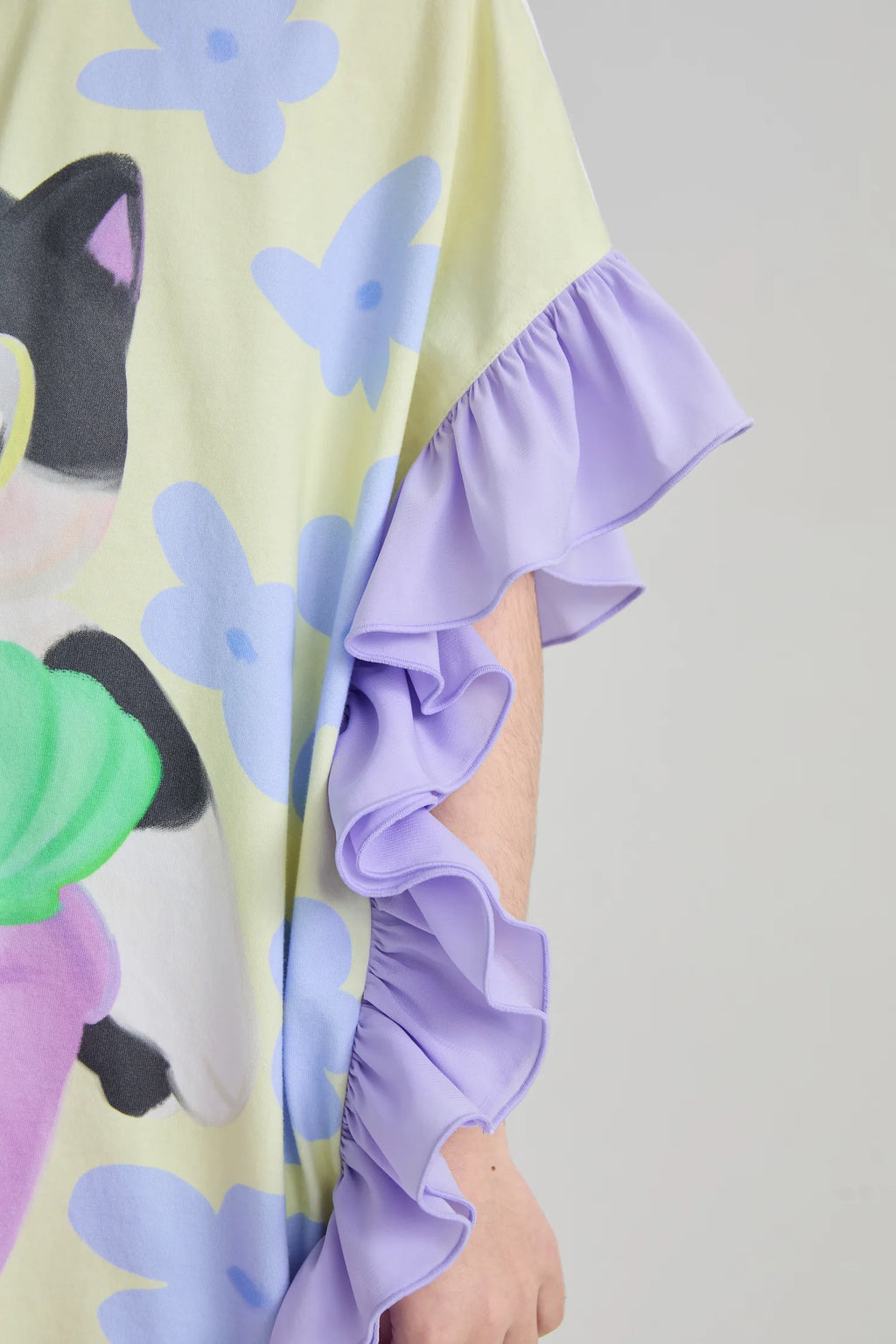 Poco Blush Mermaid Cat Hawaiian Ruffle Dress