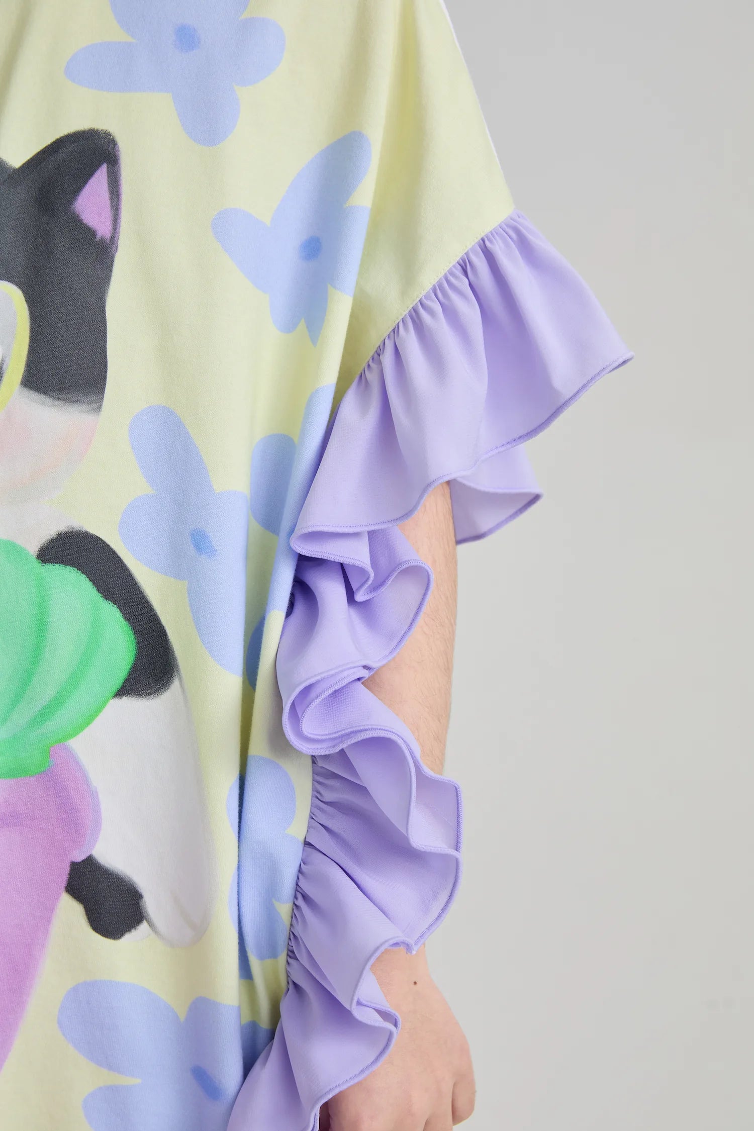 Poco Blush Mermaid Cat Hawaiian Ruffle Dress