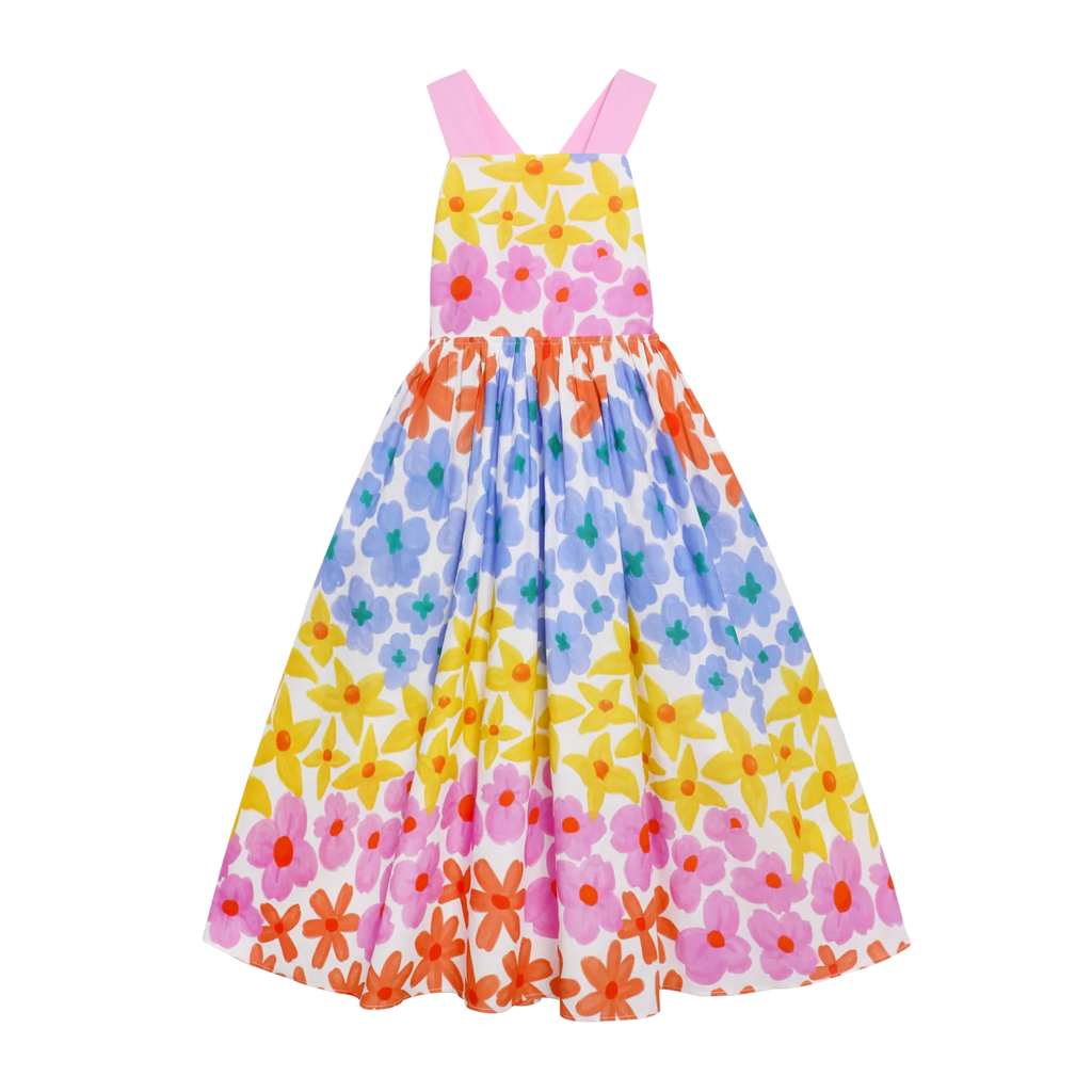 Poco Blush Tropical Linen Vacation Dress