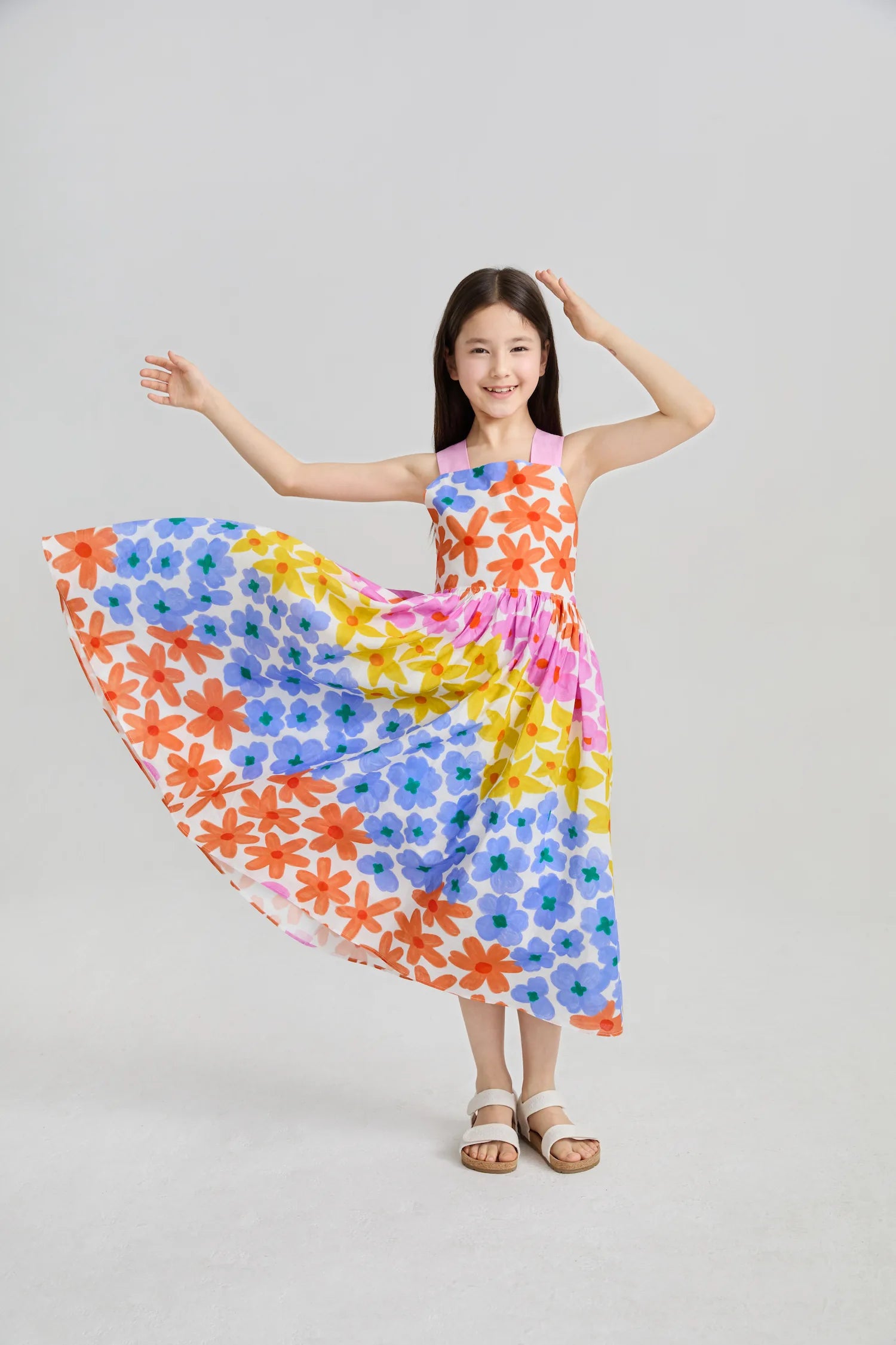 Poco Blush Tropical Linen Vacation Dress