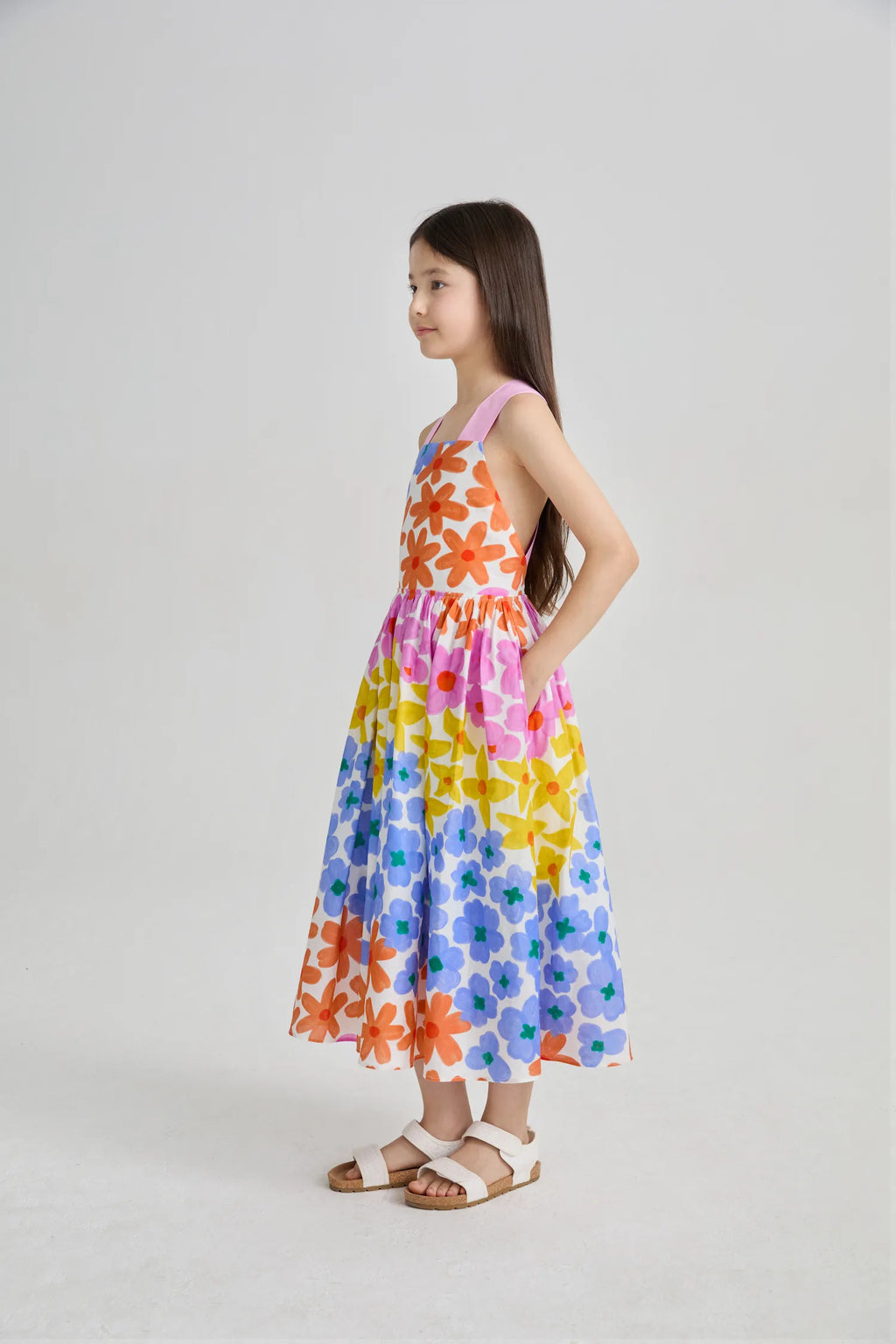 Poco Blush Tropical Linen Vacation Dress