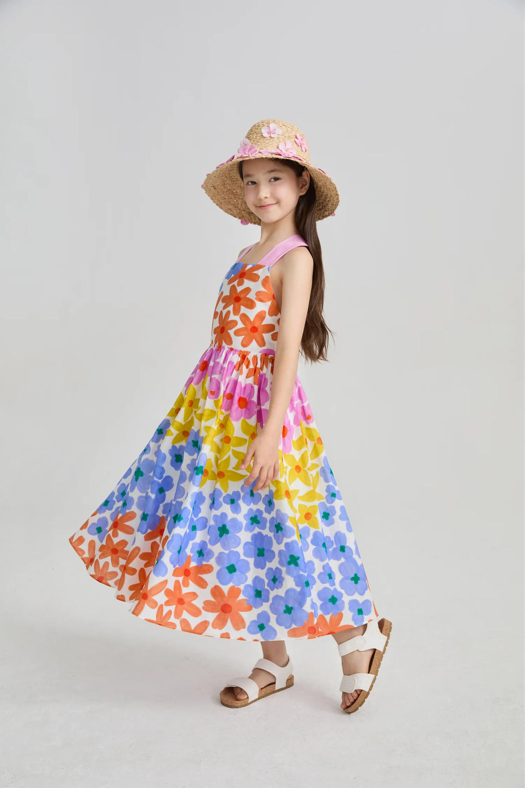 Poco Blush Tropical Linen Vacation Dress