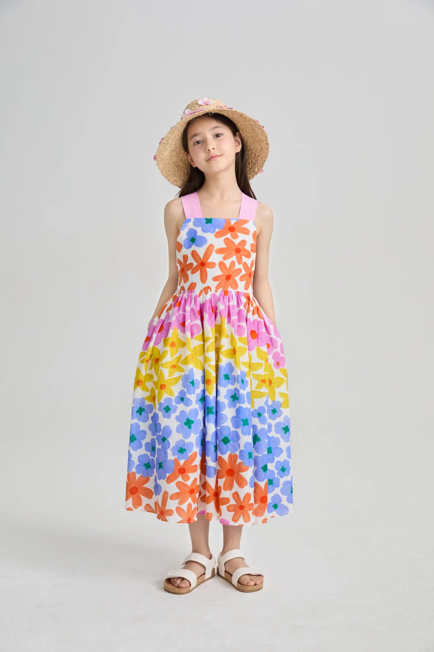 Poco Blush Tropical Linen Vacation Dress