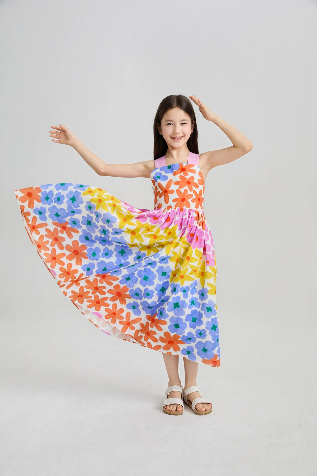 Poco Blush Tropical Linen Vacation Dress