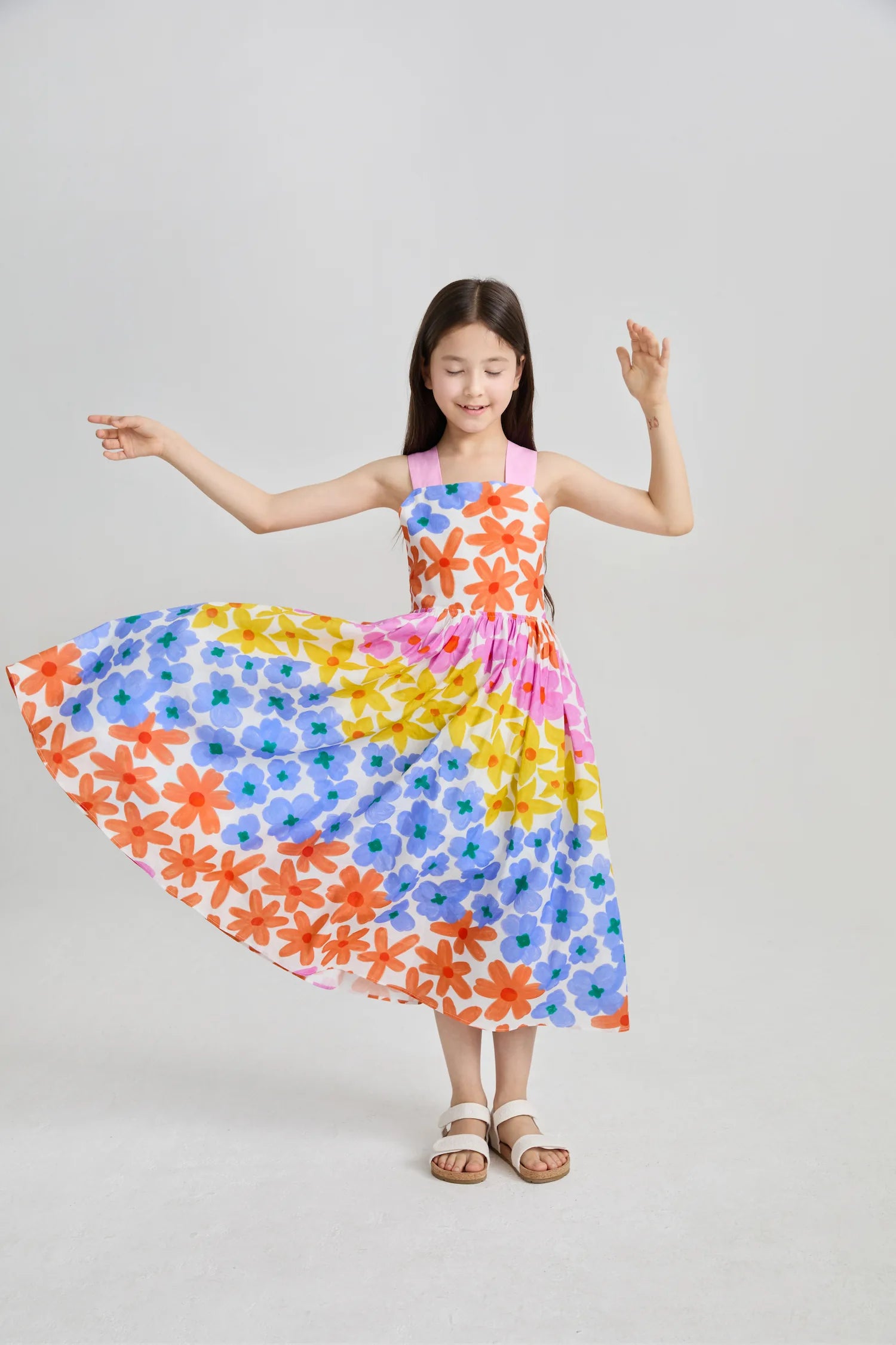 Poco Blush Tropical Linen Vacation Dress