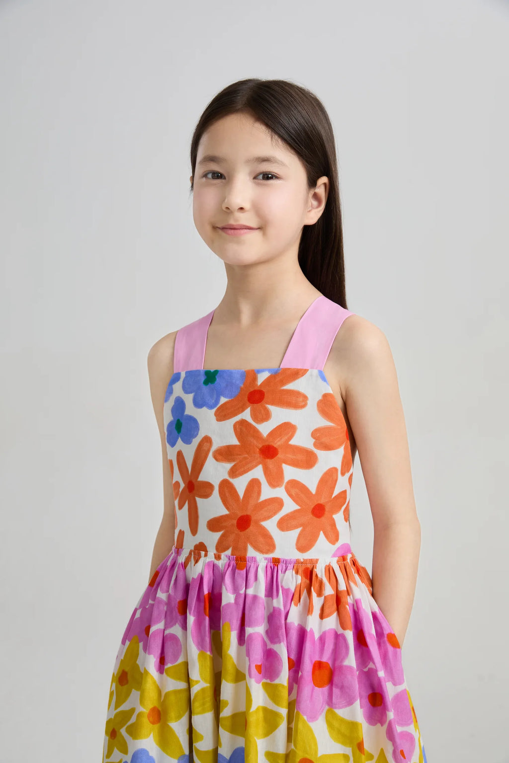 Poco Blush Tropical Linen Vacation Dress