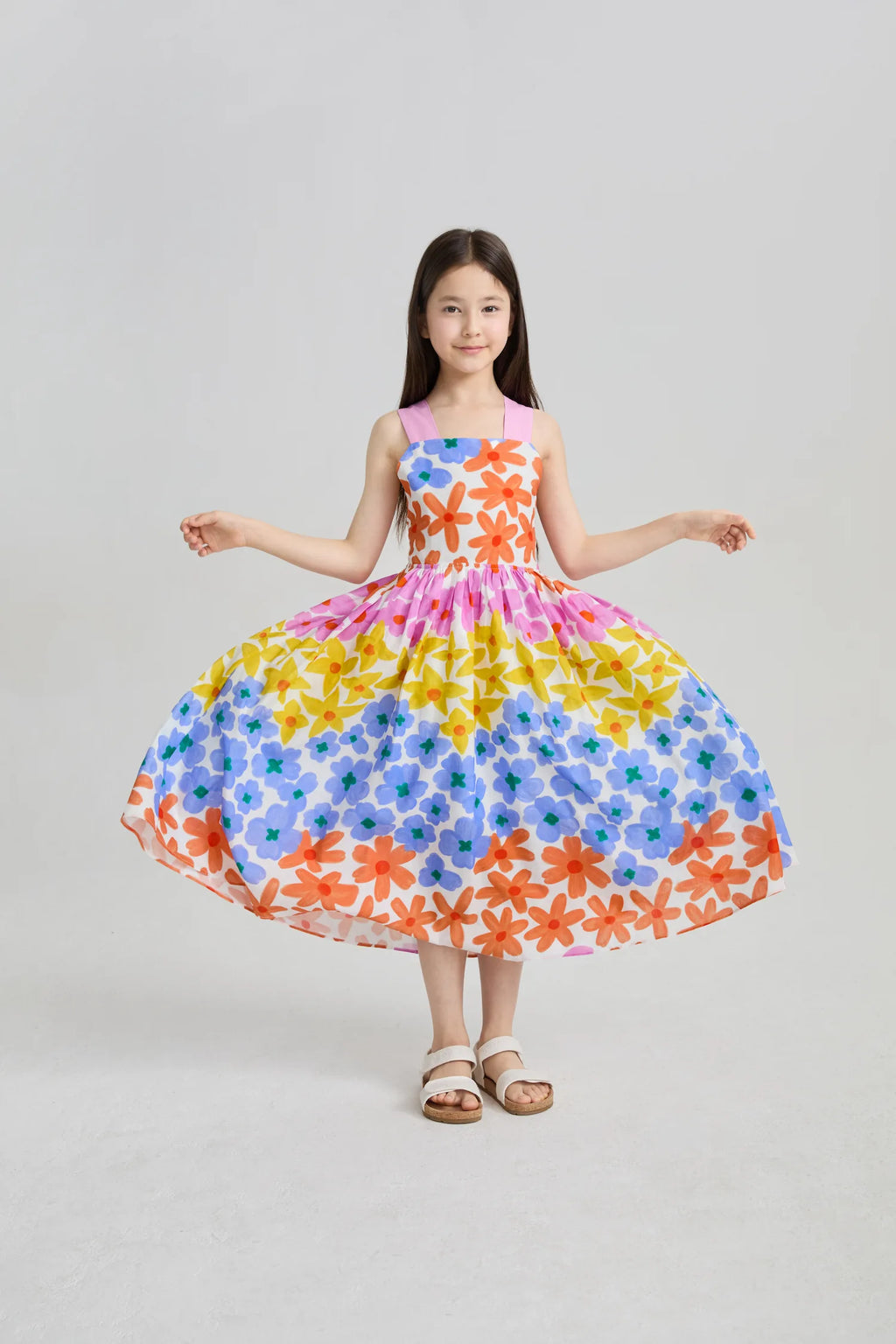 Poco Blush Tropical Linen Vacation Dress