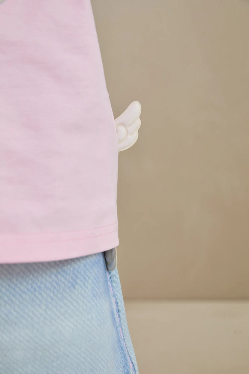 Embroidered Swan Tee with Wings by Poco Blush, image 15