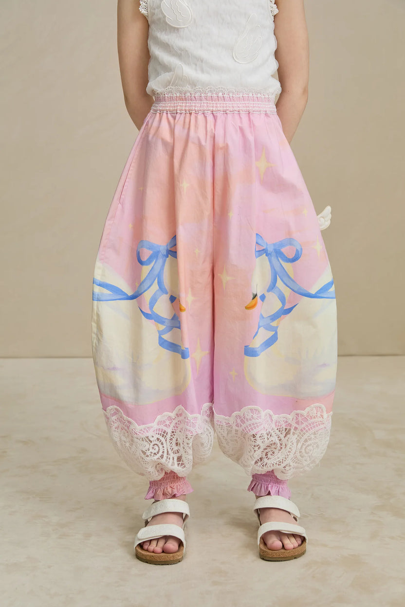 Swan Print Breezy Anti-Mosquito Pants by Poco Blush, image 10