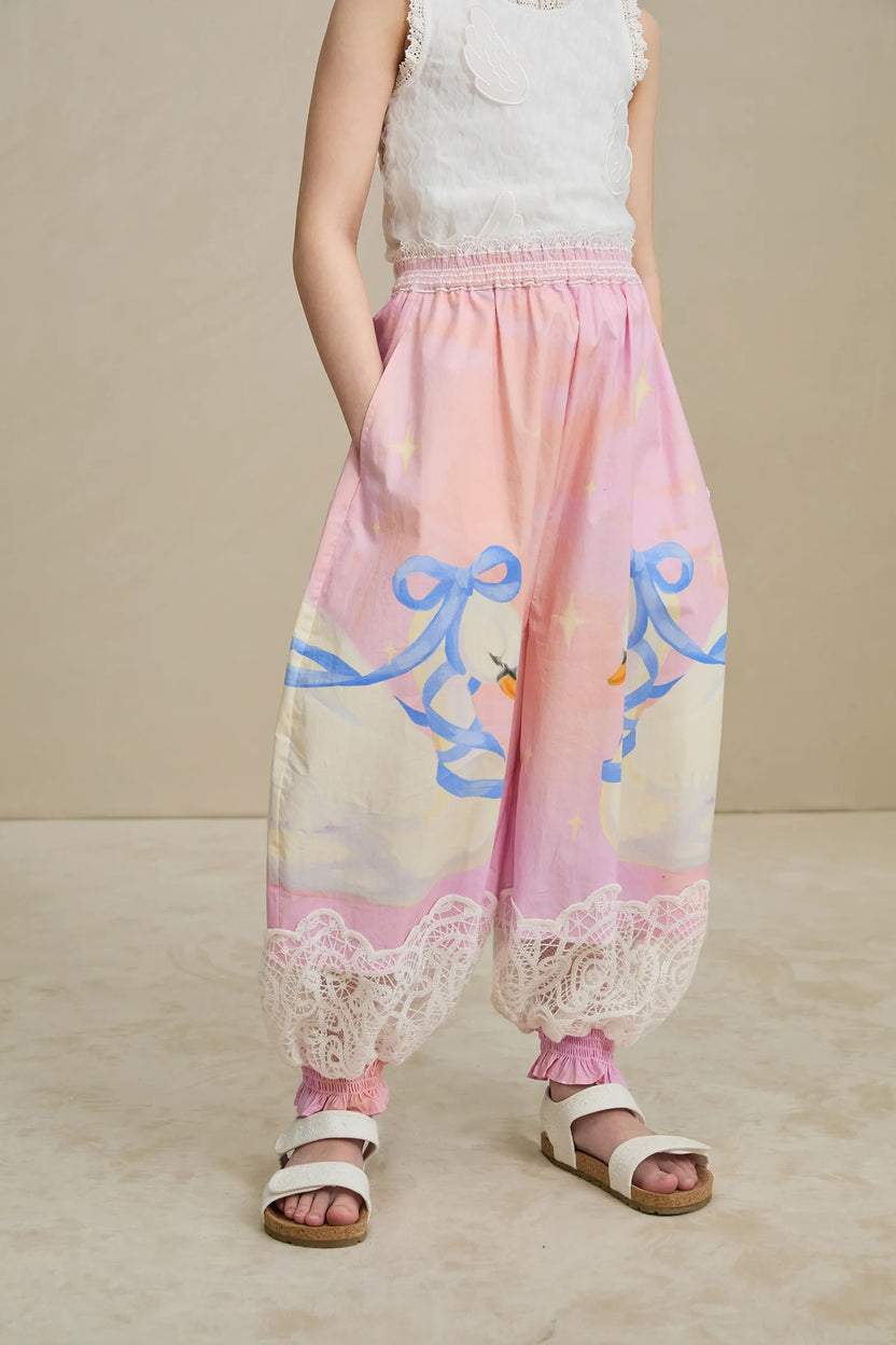 Swan Print Breezy Anti-Mosquito Pants by Poco Blush, image 11