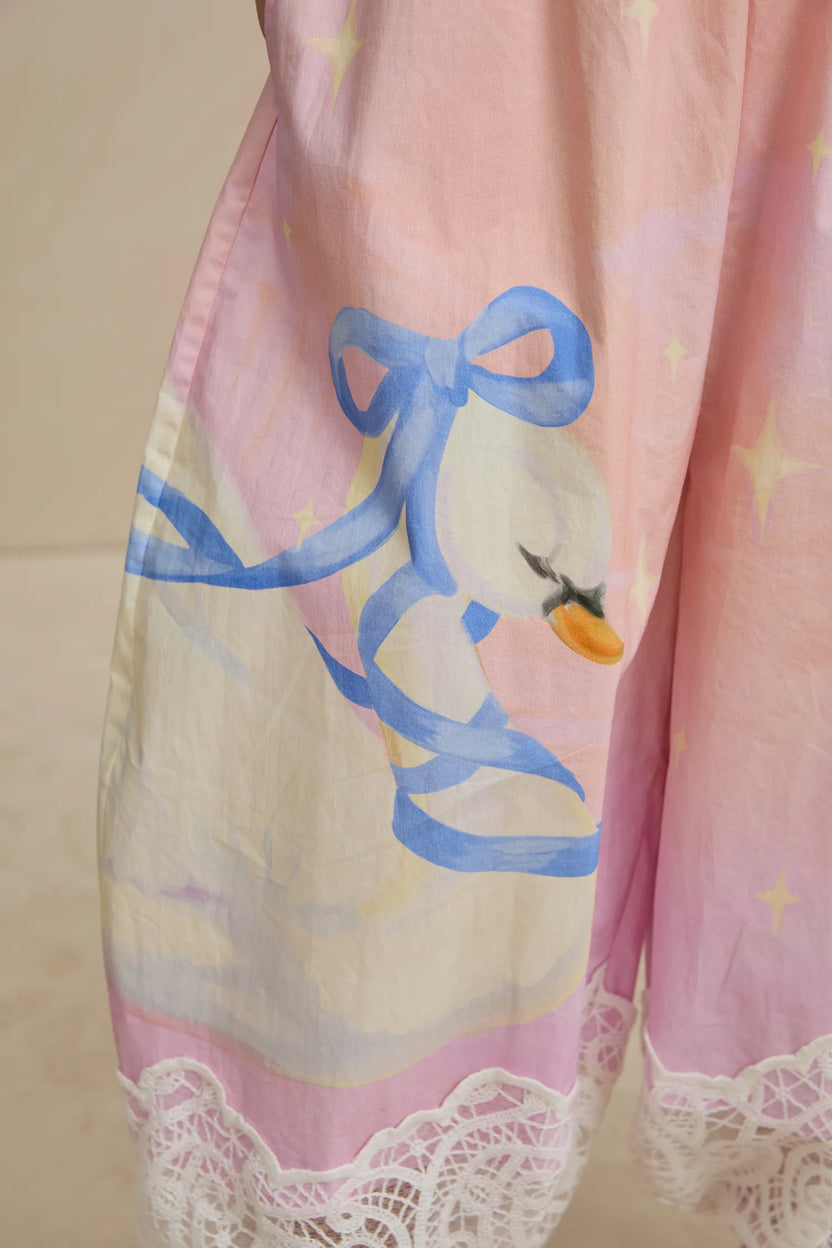 Swan Print Breezy Anti-Mosquito Pants by Poco Blush, image 13