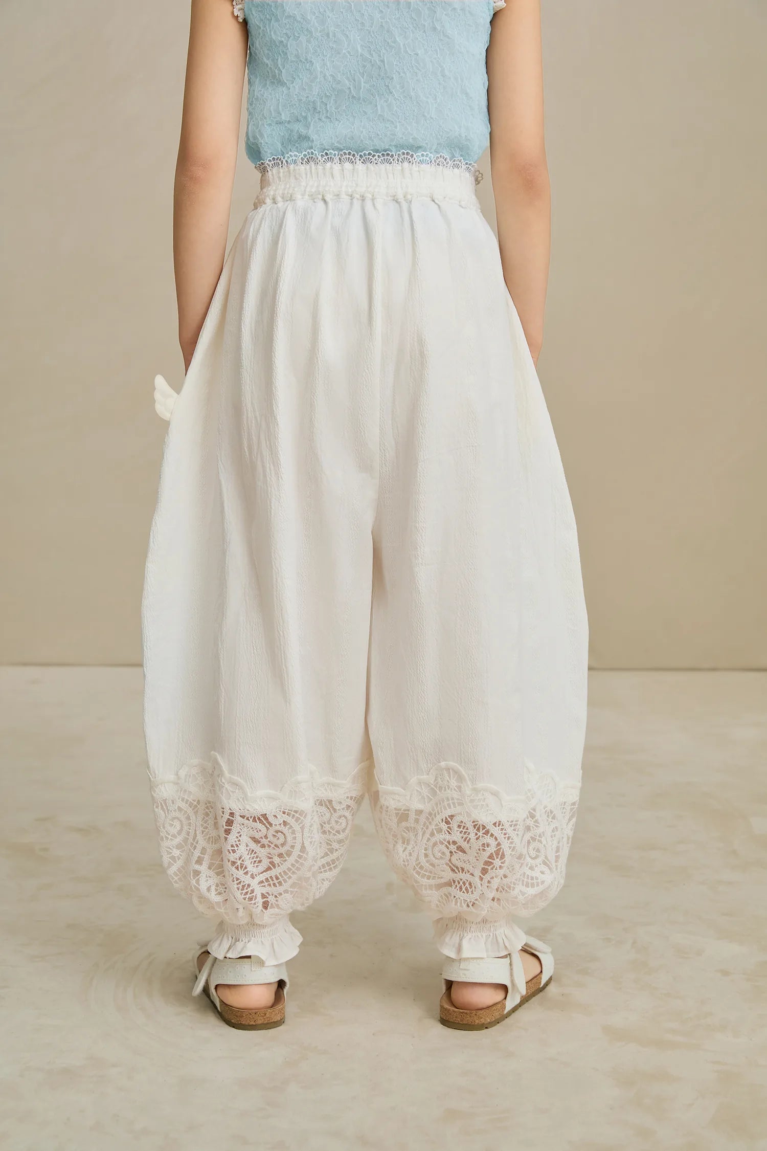 Poco Blush Swan Print Breezy Anti-Mosquito Pants