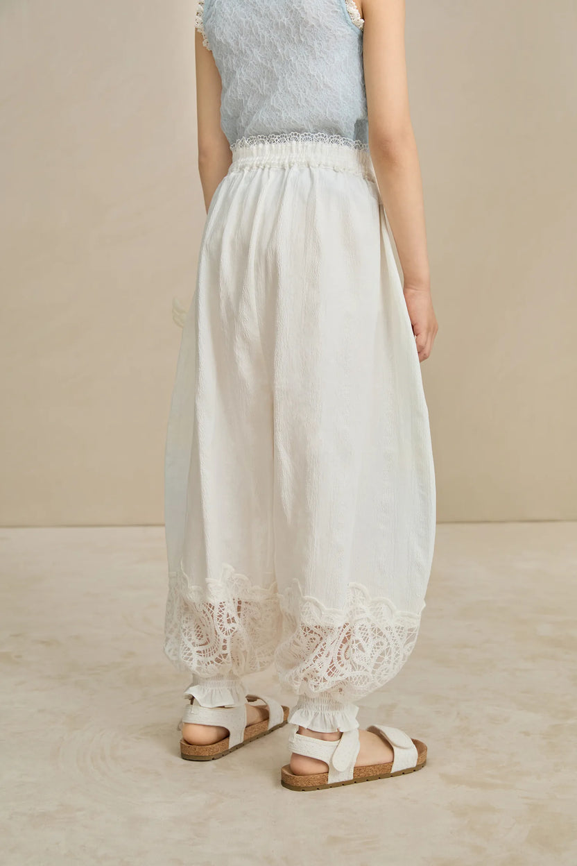 Poco Blush Swan Print Breezy Anti-Mosquito Pants