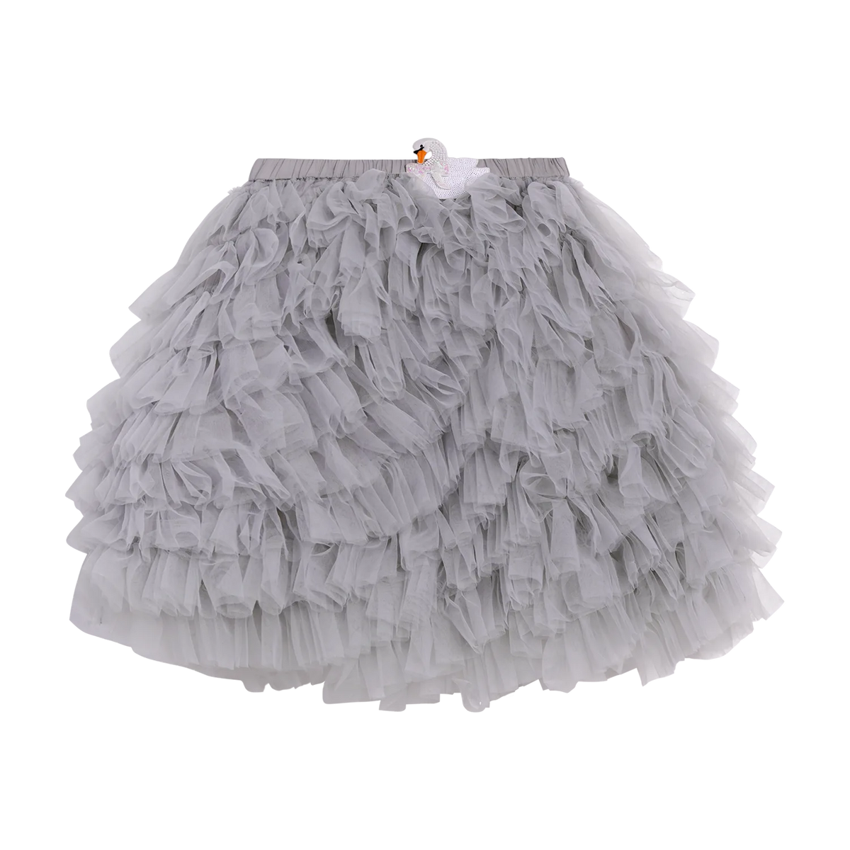 Poco Blush Swan Embroidered Tulle Skirt