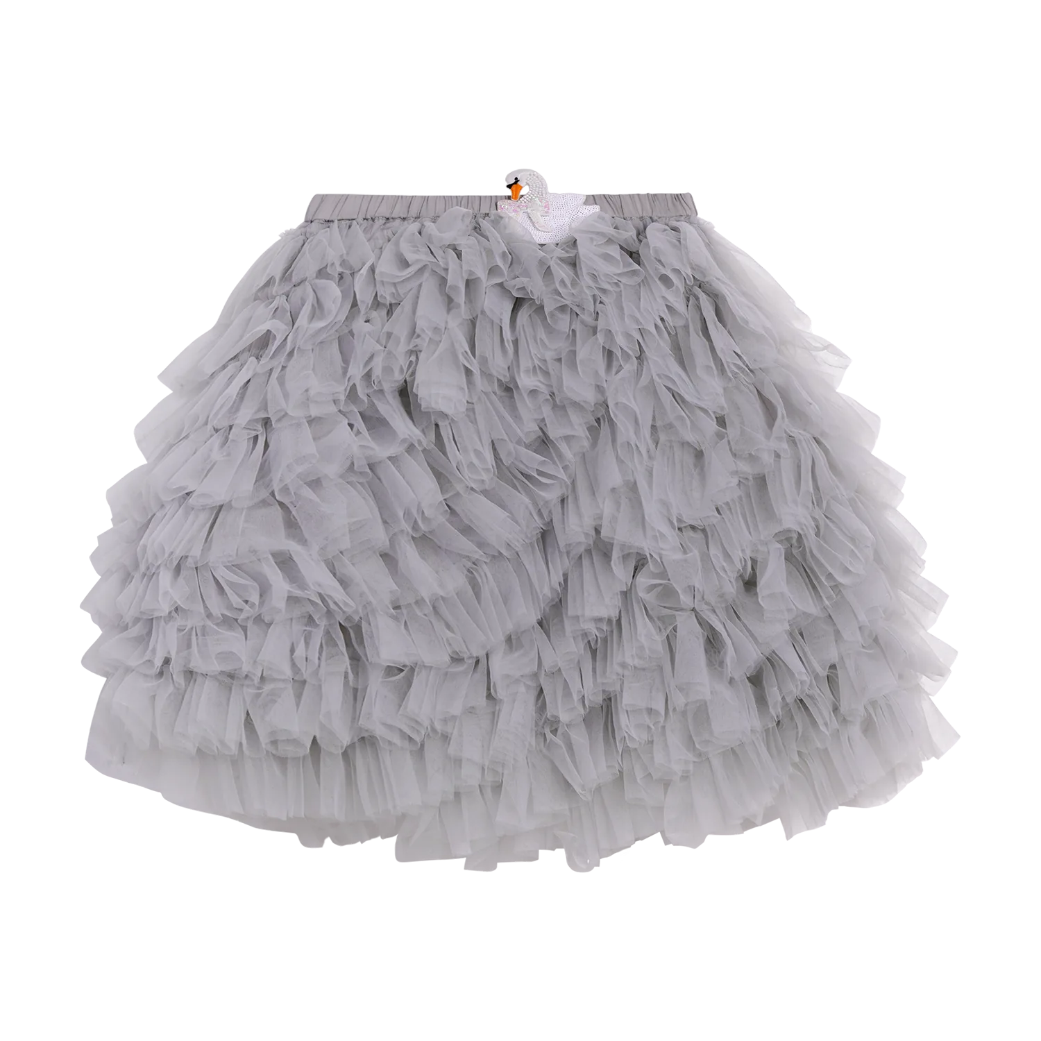 Poco Blush Swan Embroidered Tulle Skirt