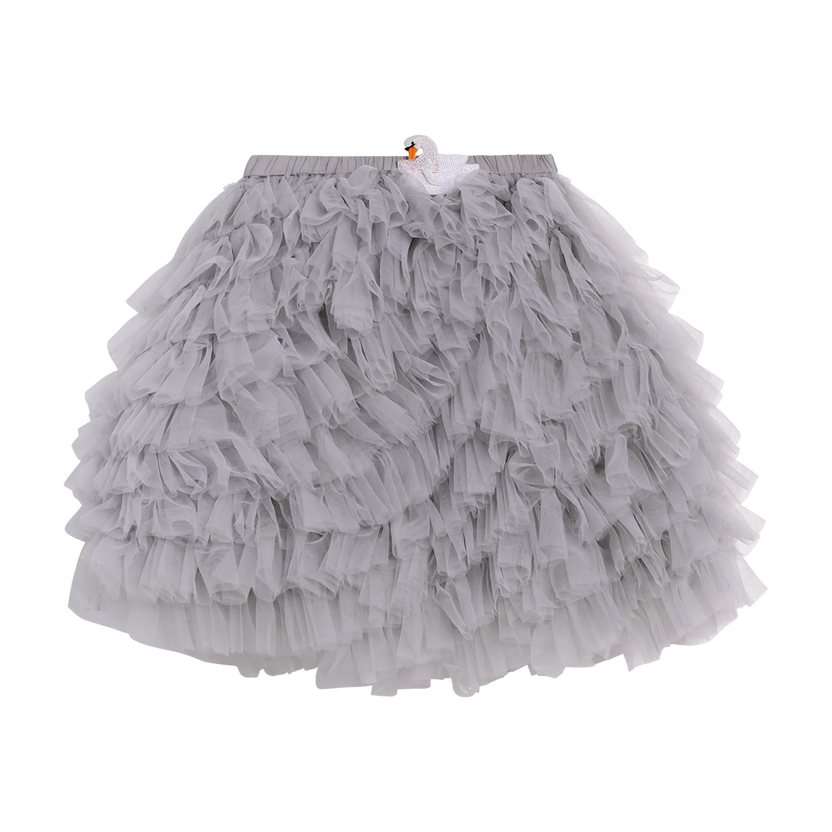 Swan Embroidered Tulle Skirt by Poco Blush
