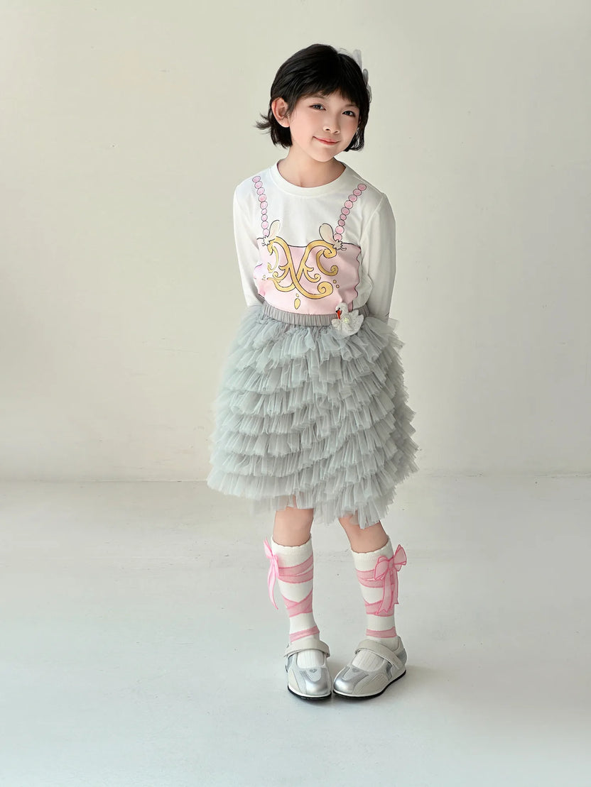 Swan Embroidered Tulle Skirt by Poco Blush, image 14