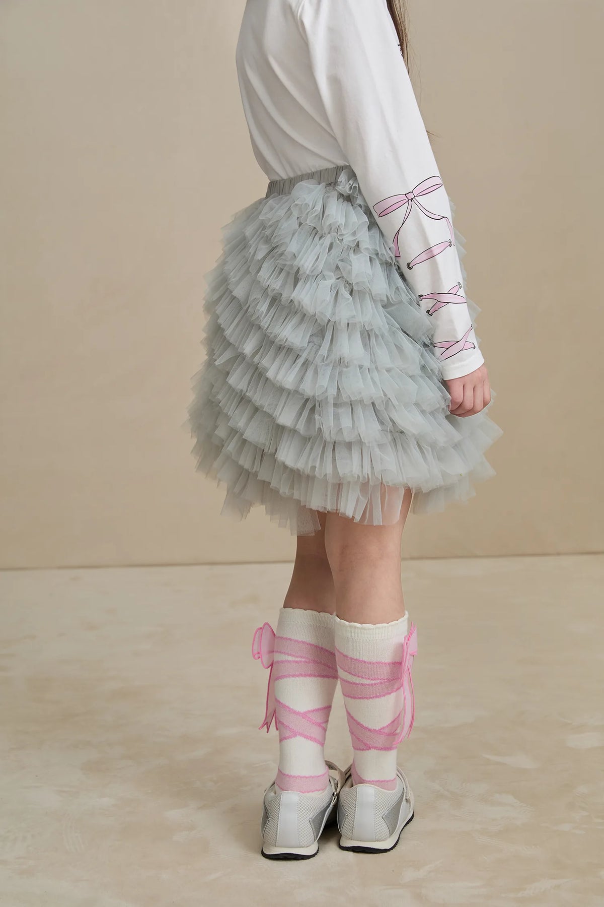 Poco Blush Swan Embroidered Tulle Skirt