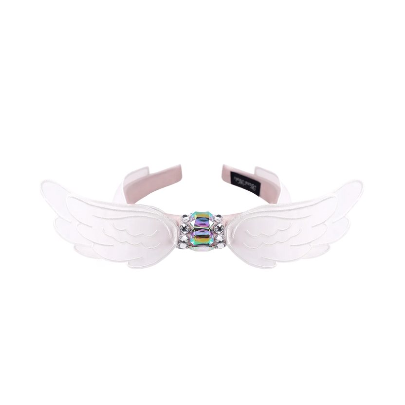 Swan-Inspired Diamond Lace Headband by Poco Blush