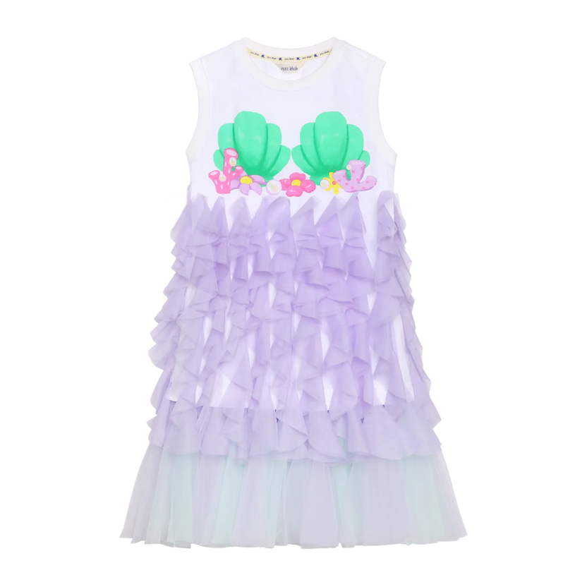 Seashell Mesh Mermaid Tee-Dress by Poco Blush