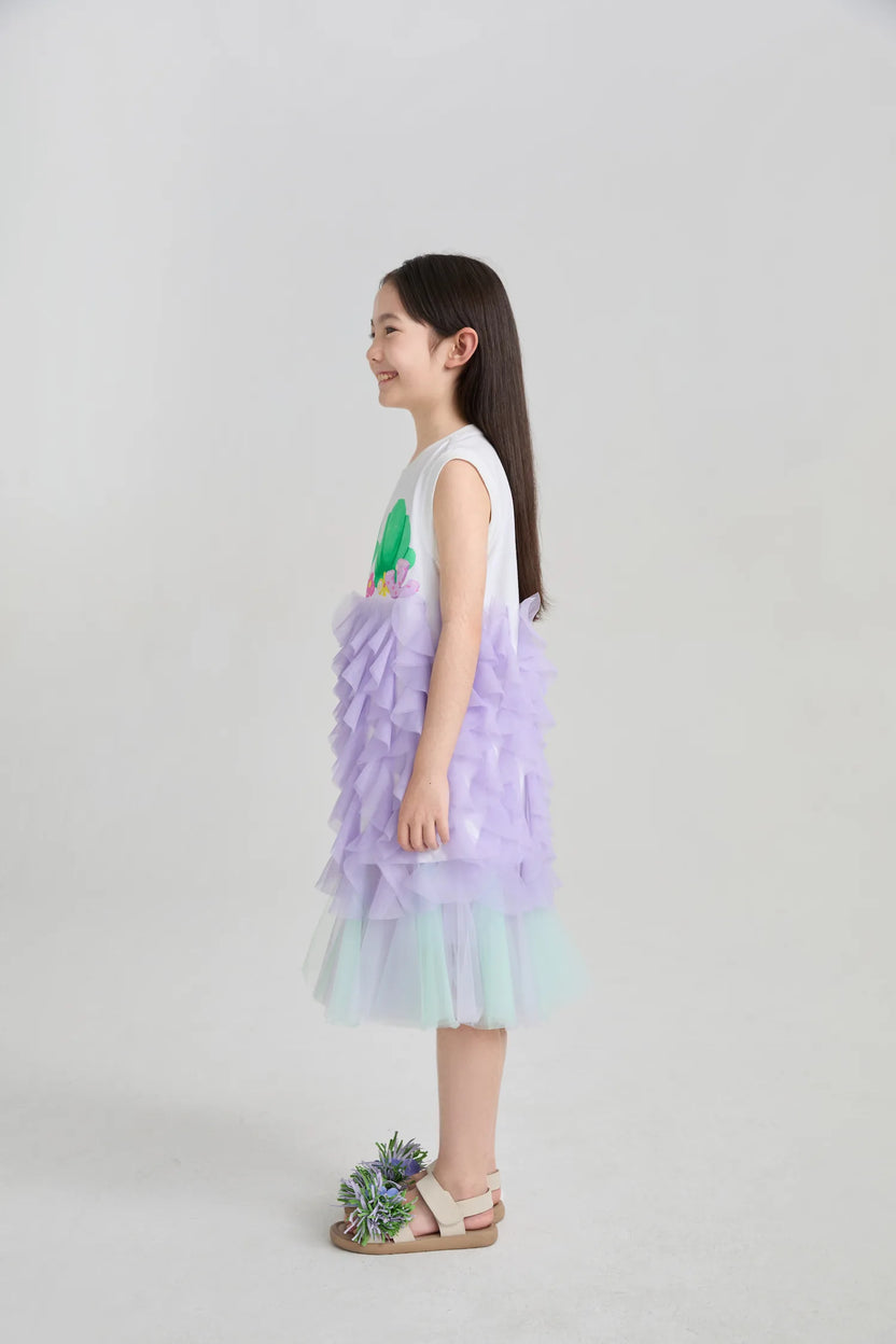 Seashell Mesh Mermaid Tee-Dress by Poco Blush, image 8
