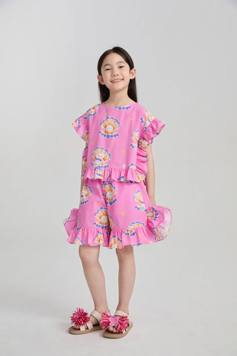 Pearl Cat Cotton Ruffle Top by Poco Blush, image 8